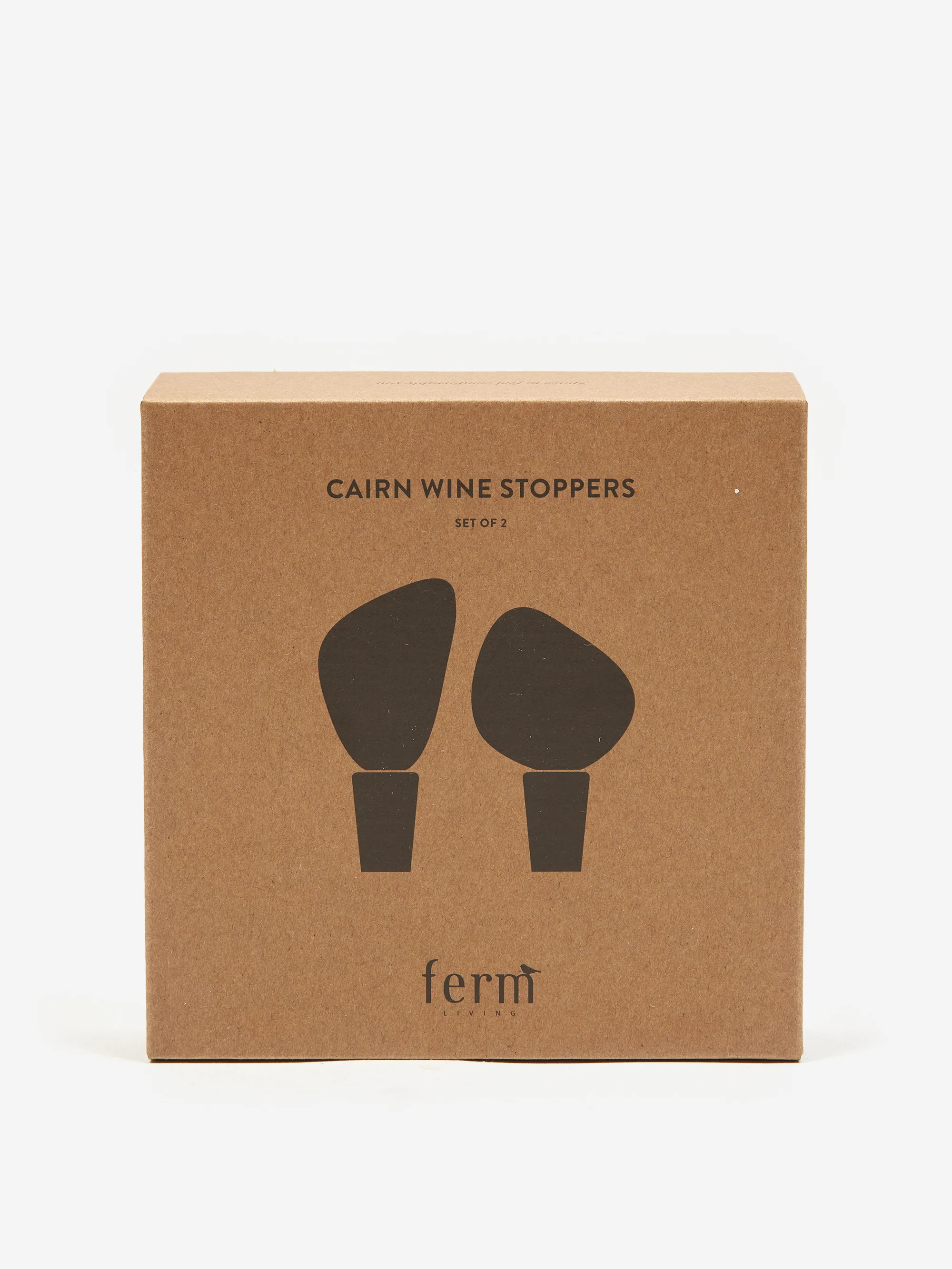 Ferm Living Cairn Wine Stoppers - Set of 2 - Dark Brown - Image 3