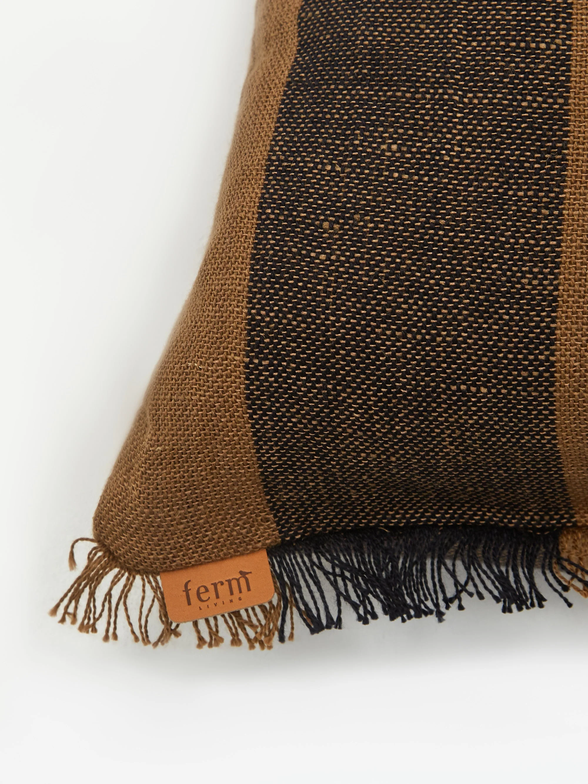 ferm LIVING Calm Cushion Long - Camel Black - Image 2