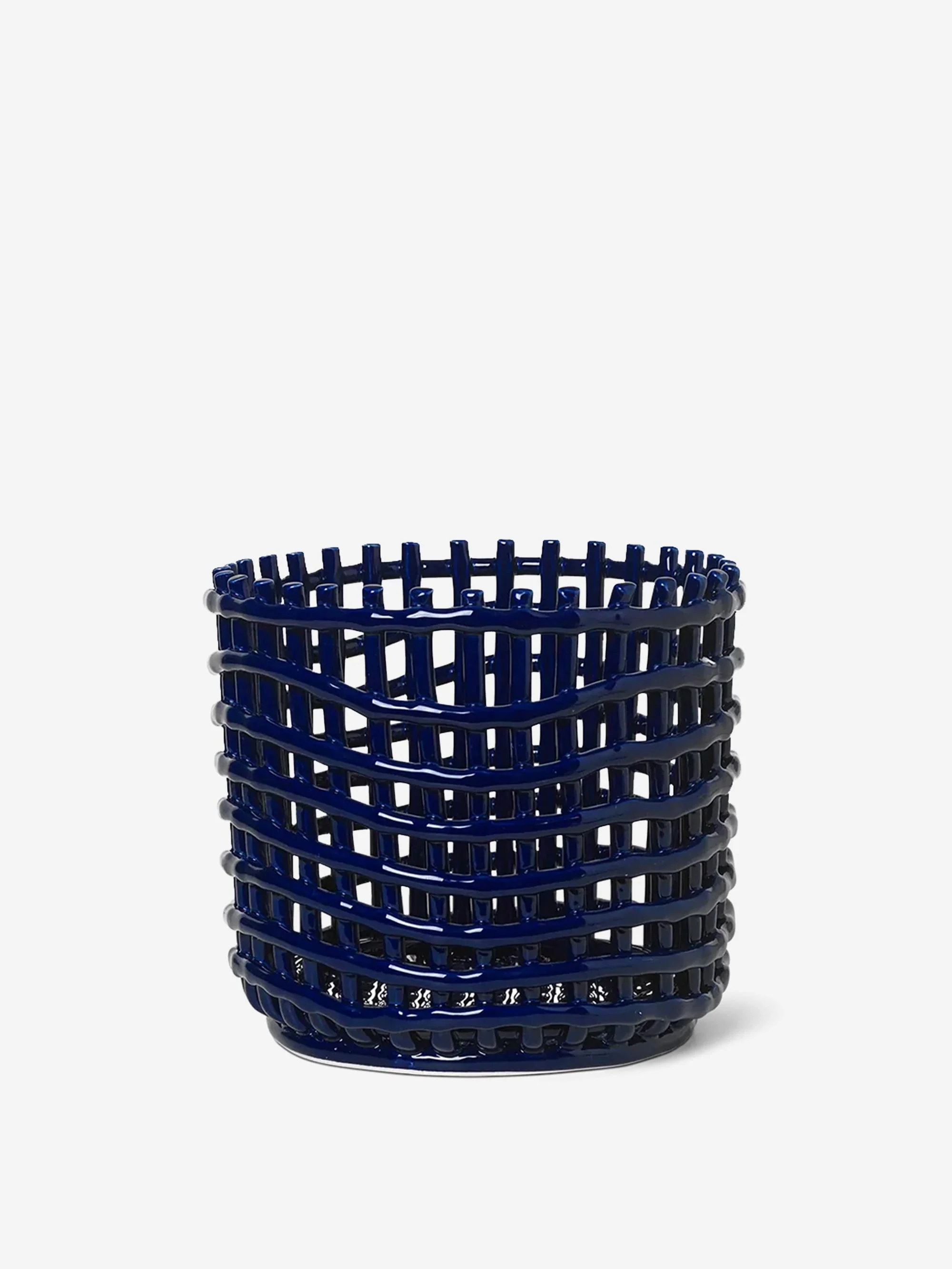 ferm LIVING Ceramic Basket Large - Blue