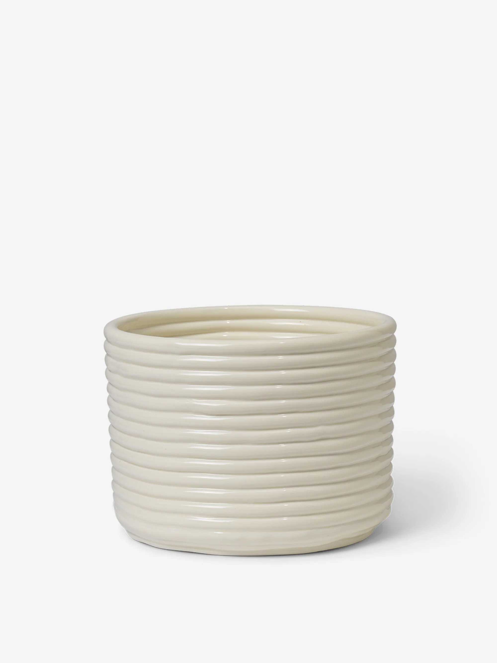 ferm LIVING Corduroy Pot - Off-white