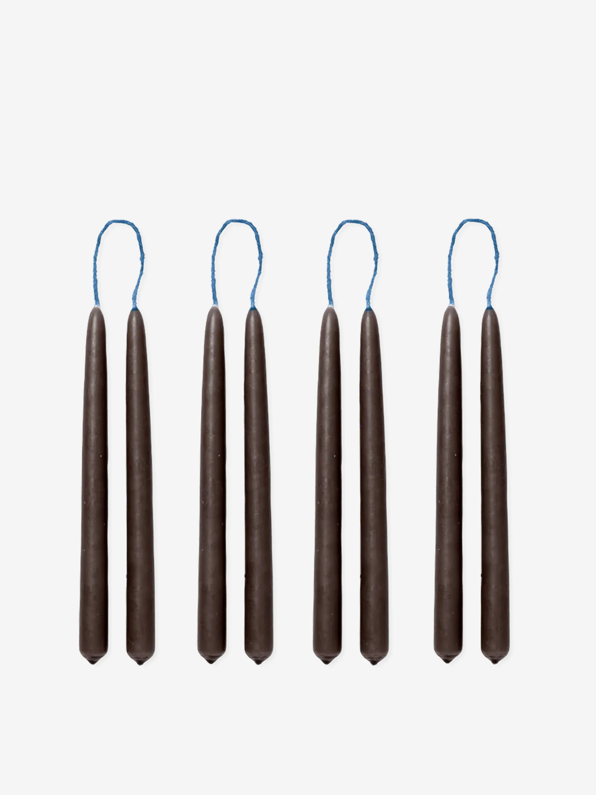 ferm LIVING Dipped Candles Set of 8 - Brown