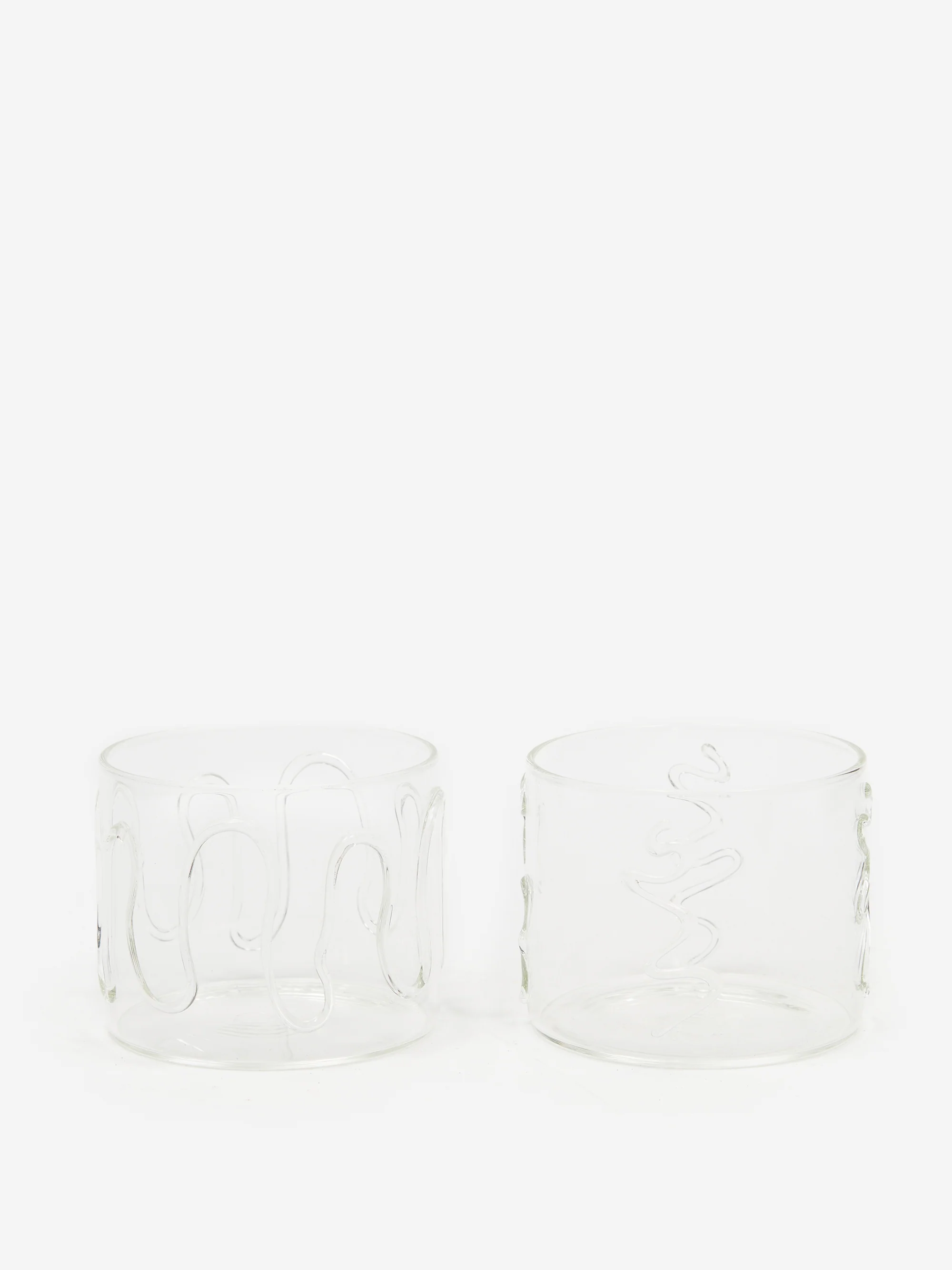 ferm LIVING Doodle Glasses Low Set of 2 - Clear