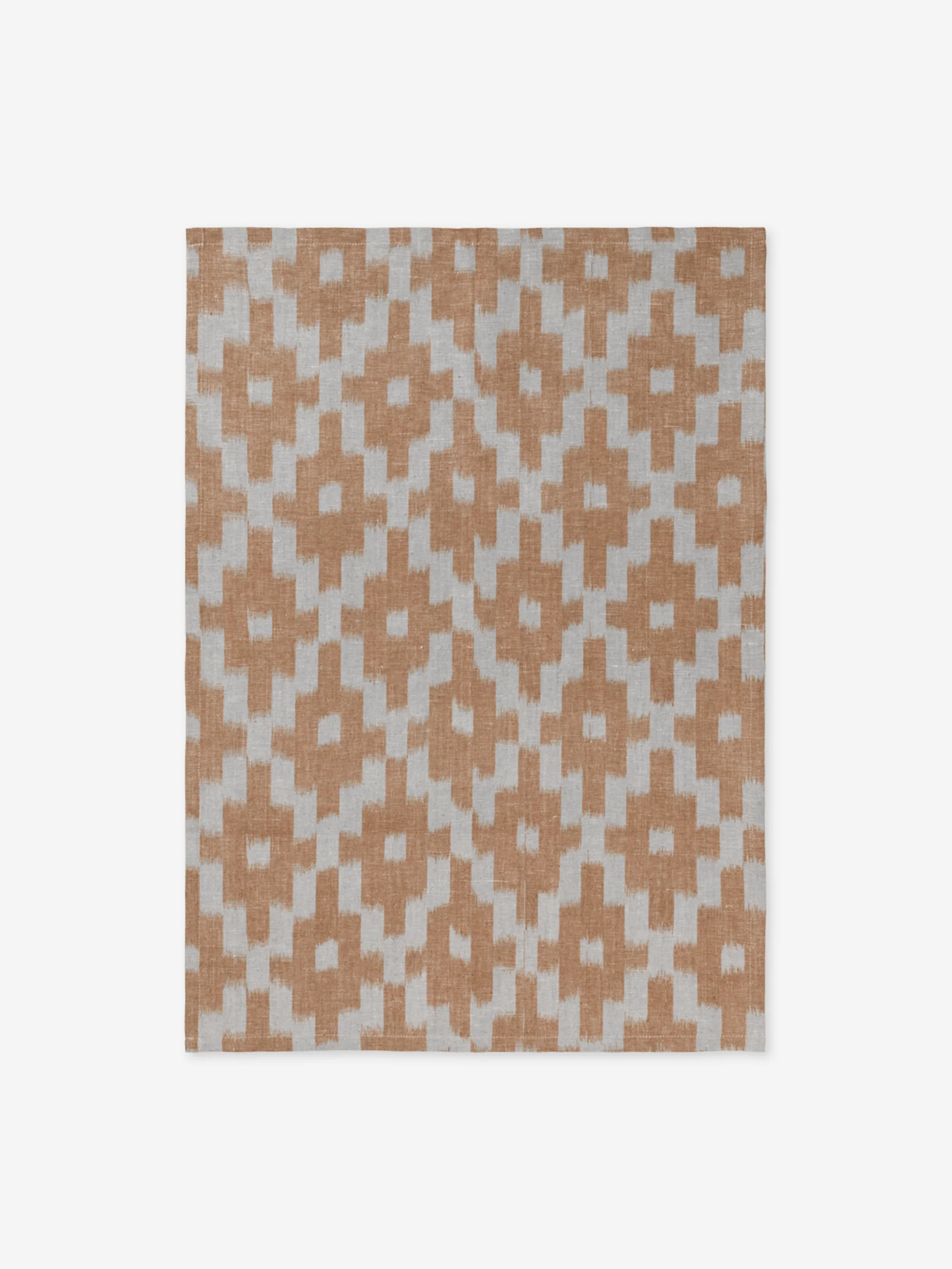 ferm LIVING Ikat Tea Towel - Terracotta/Mist Blue