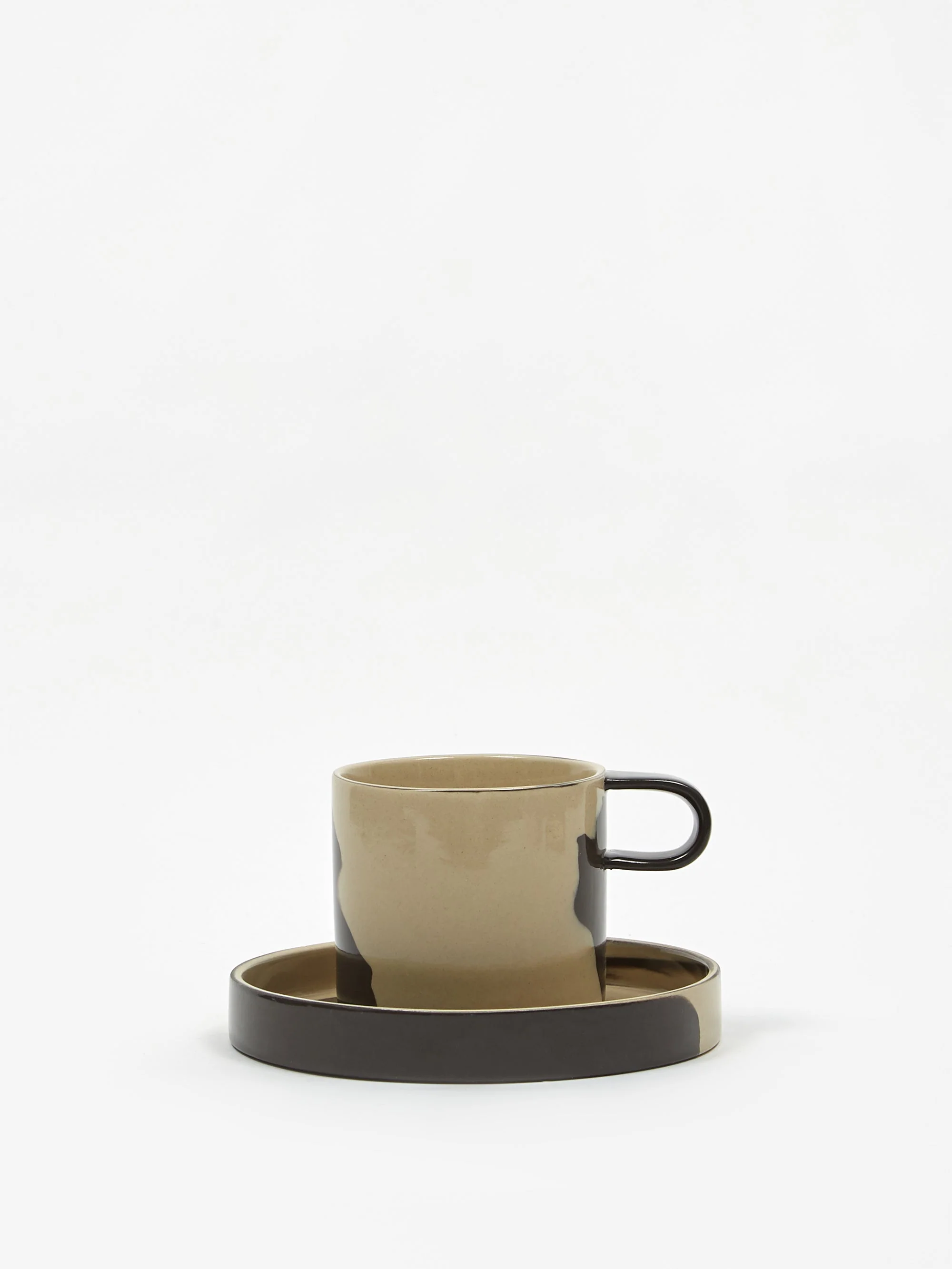 ferm LIVING Inlay Cup with Saucer - Sand Brown - Image 2