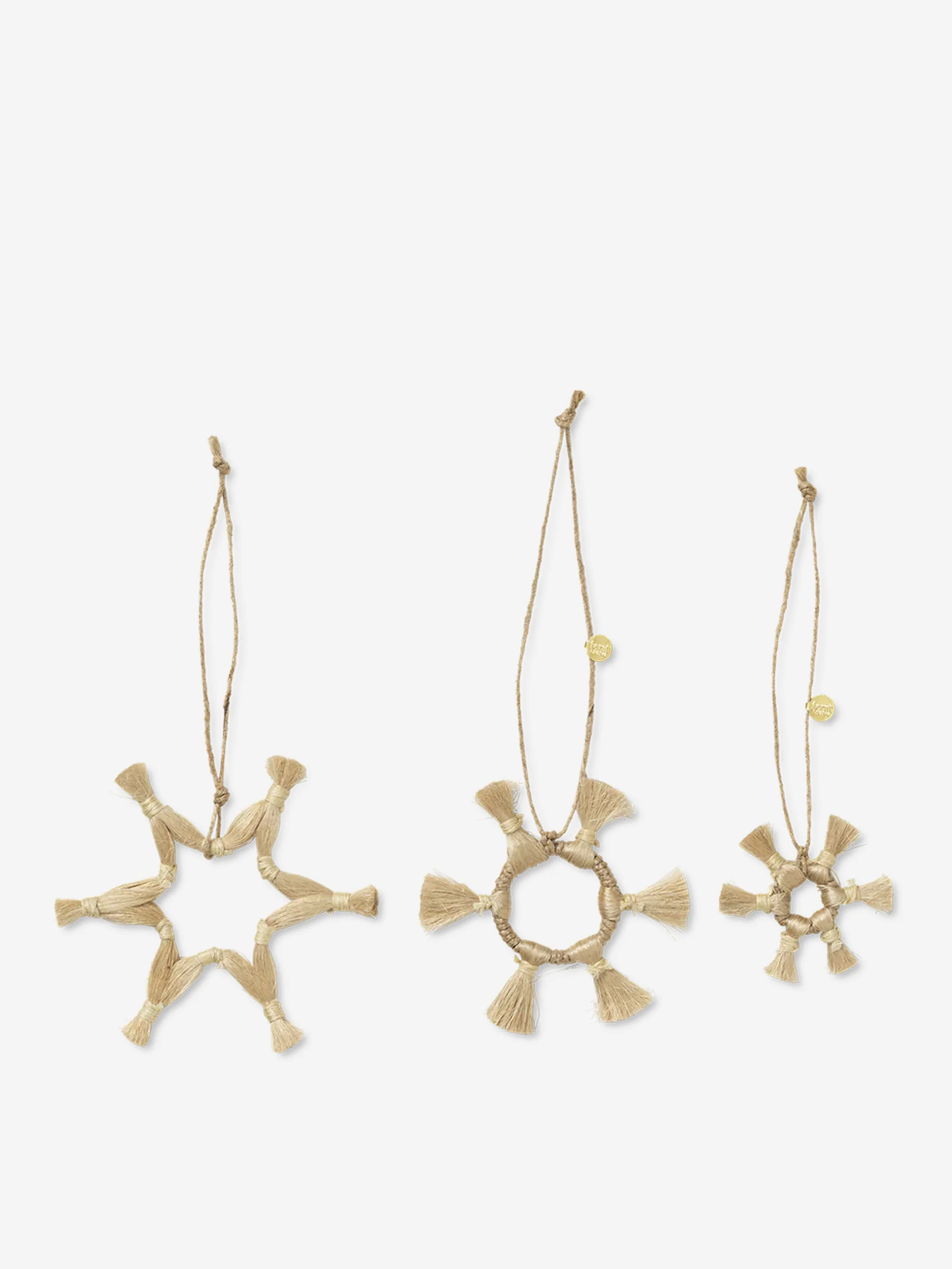 ferm LIVING Jute Stars Set of 3 - Natural