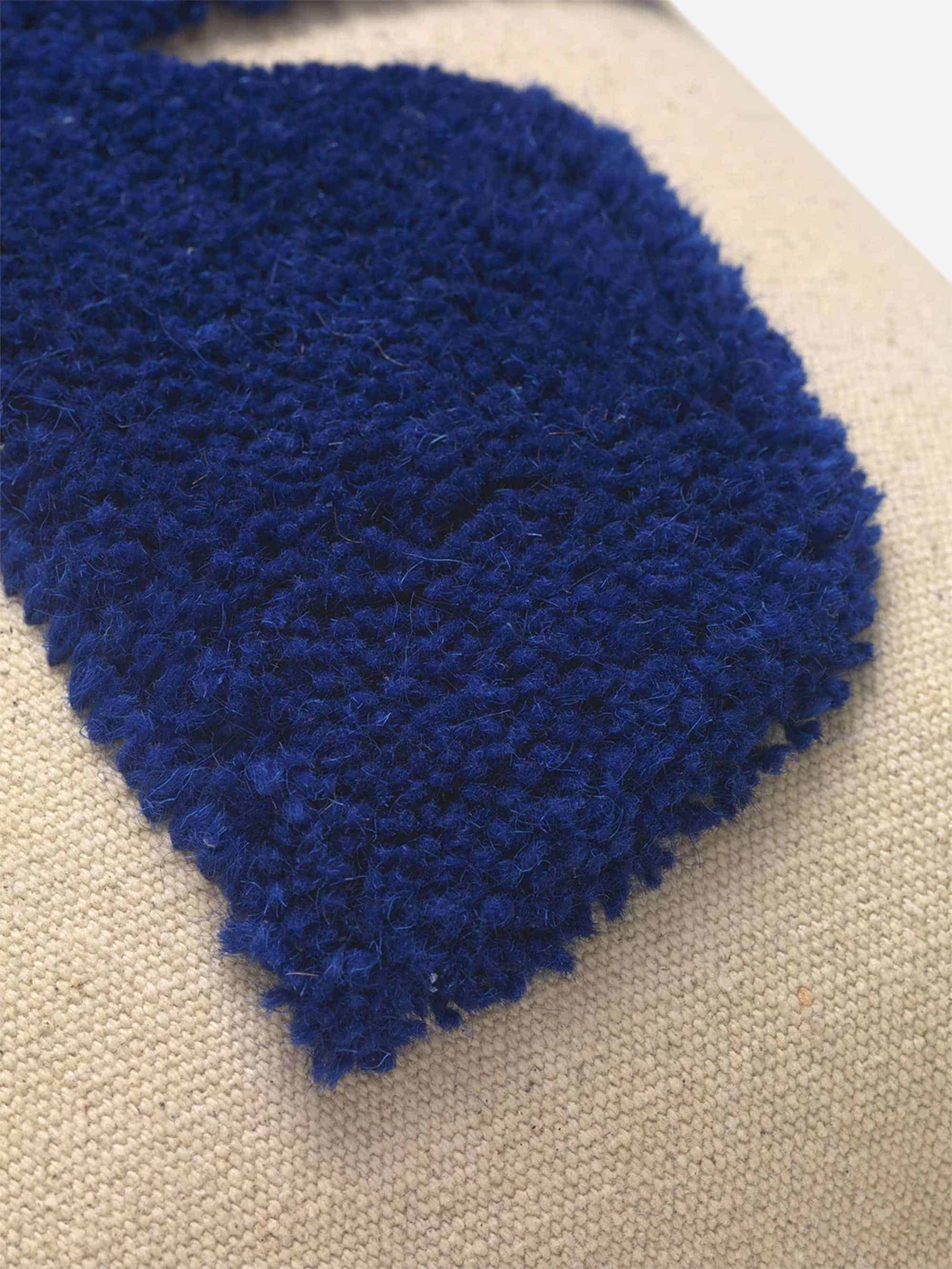 ferm LIVING Lay Cushion Rectangular - Sand/Bright Blue - Image 2
