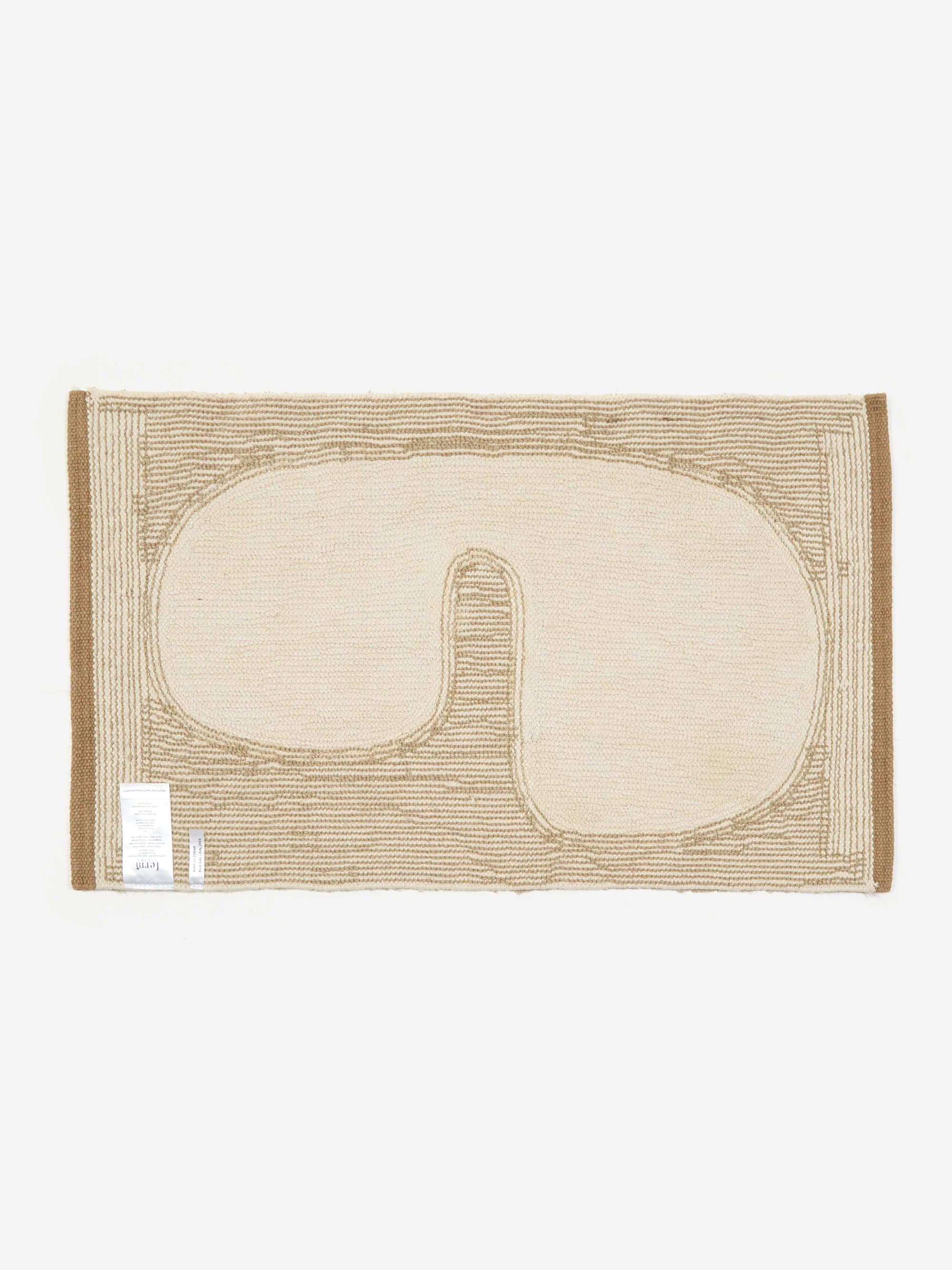 ferm LIVING Lay Washable Mat - Dark Taupe/Off-White - Image 4