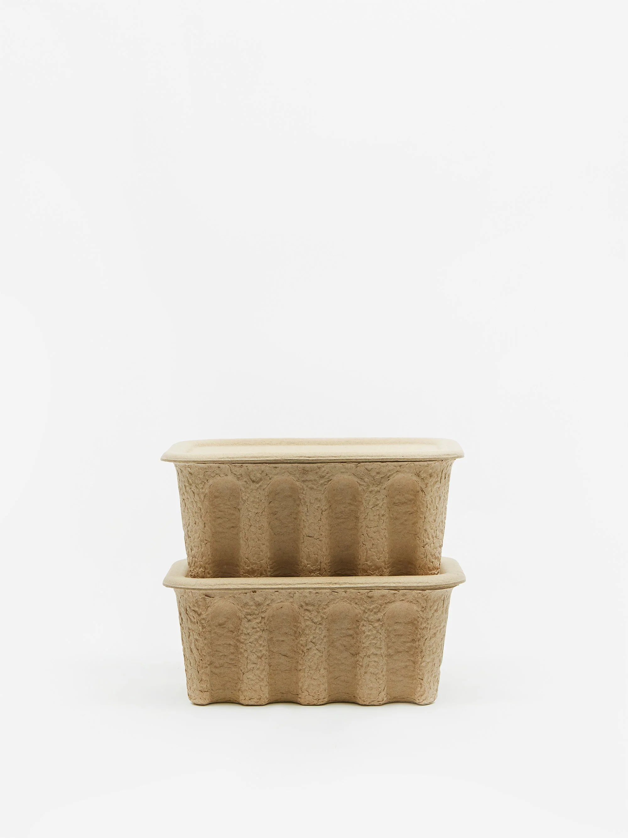 ferm LIVING Paper Pulp Box Small, Set of 2 - Brown