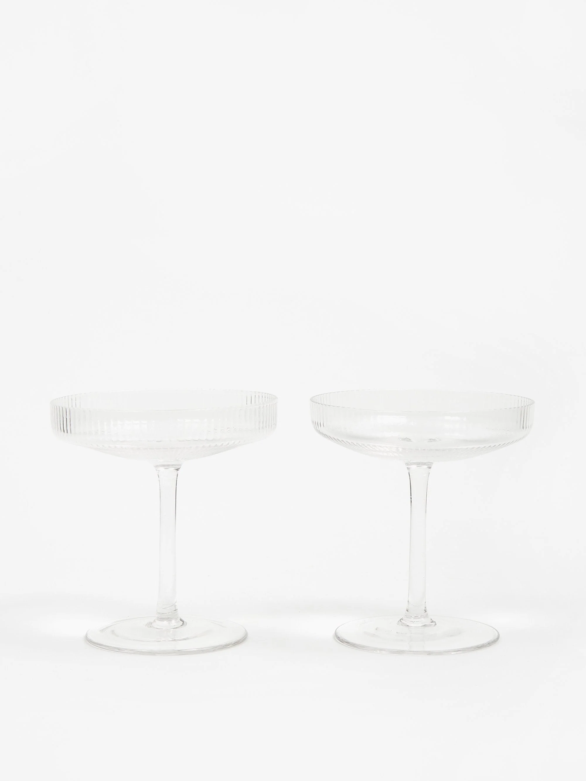 ferm LIVING Ripple Champagne Saucer - Set Of 2 - Clear