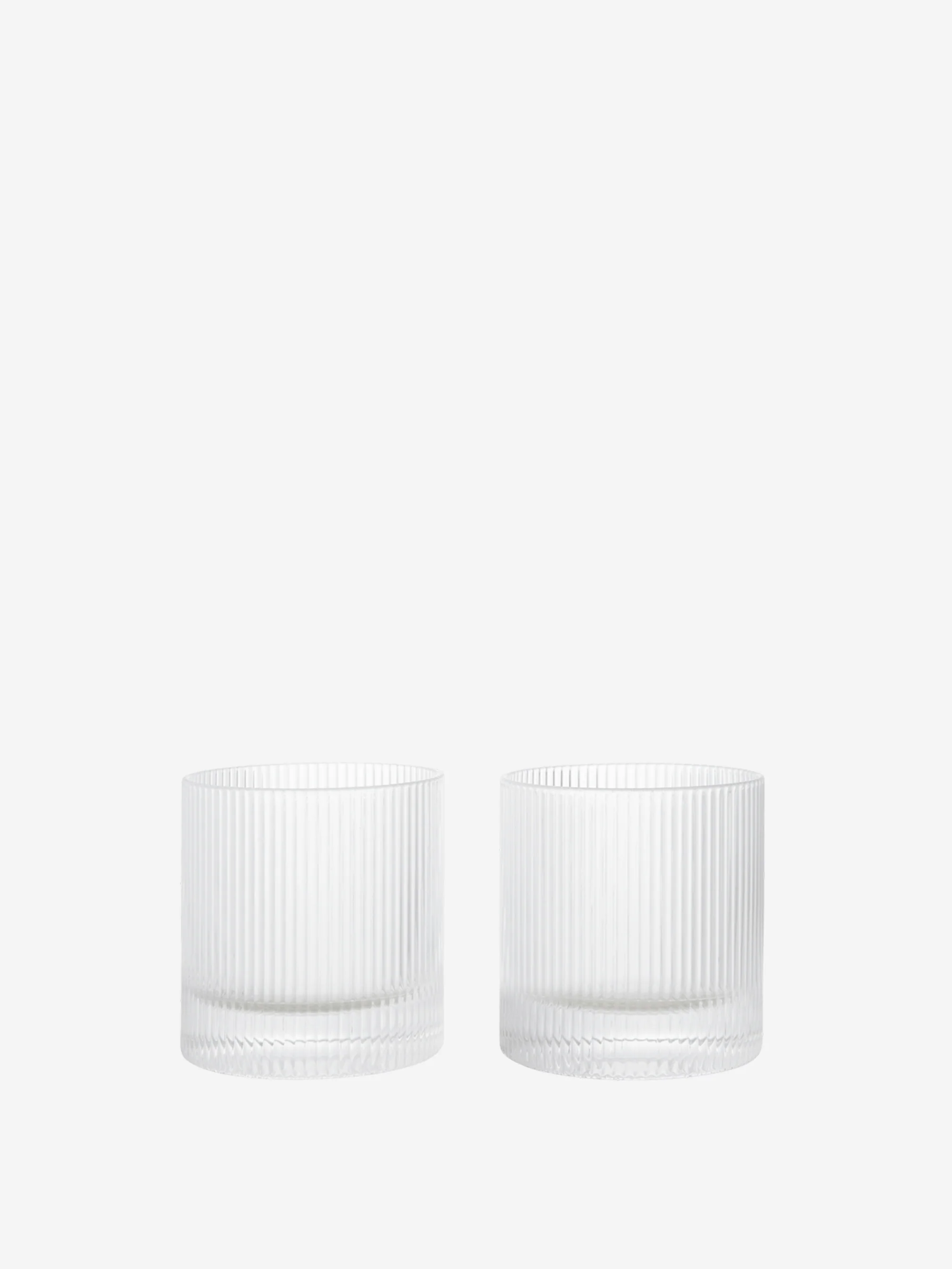 ferm LIVING Ripple Tumbler Glasses Set of 2 - Clear