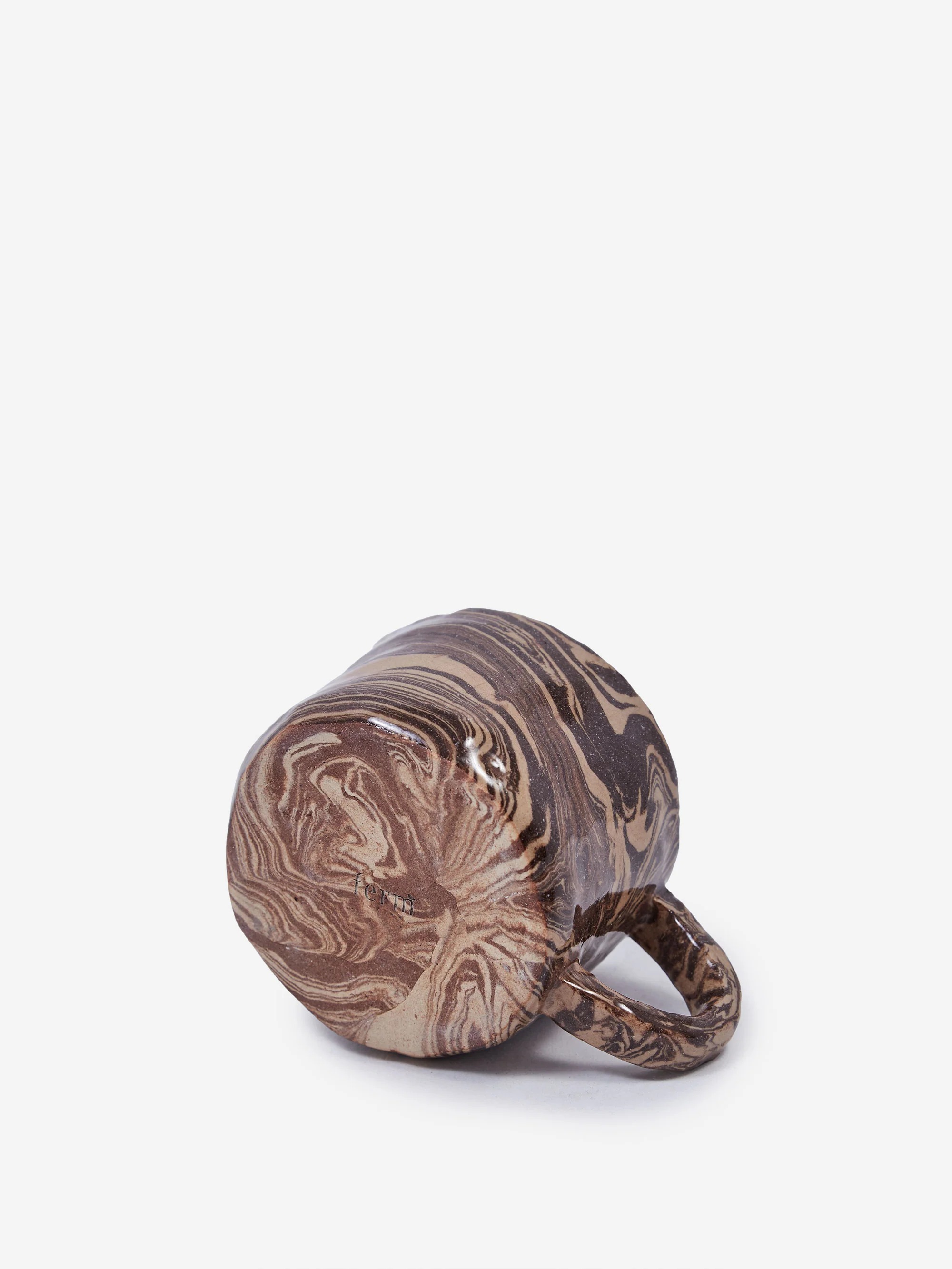 ferm LIVING Ryu Mug - Low - Sand/Brown - Image 3