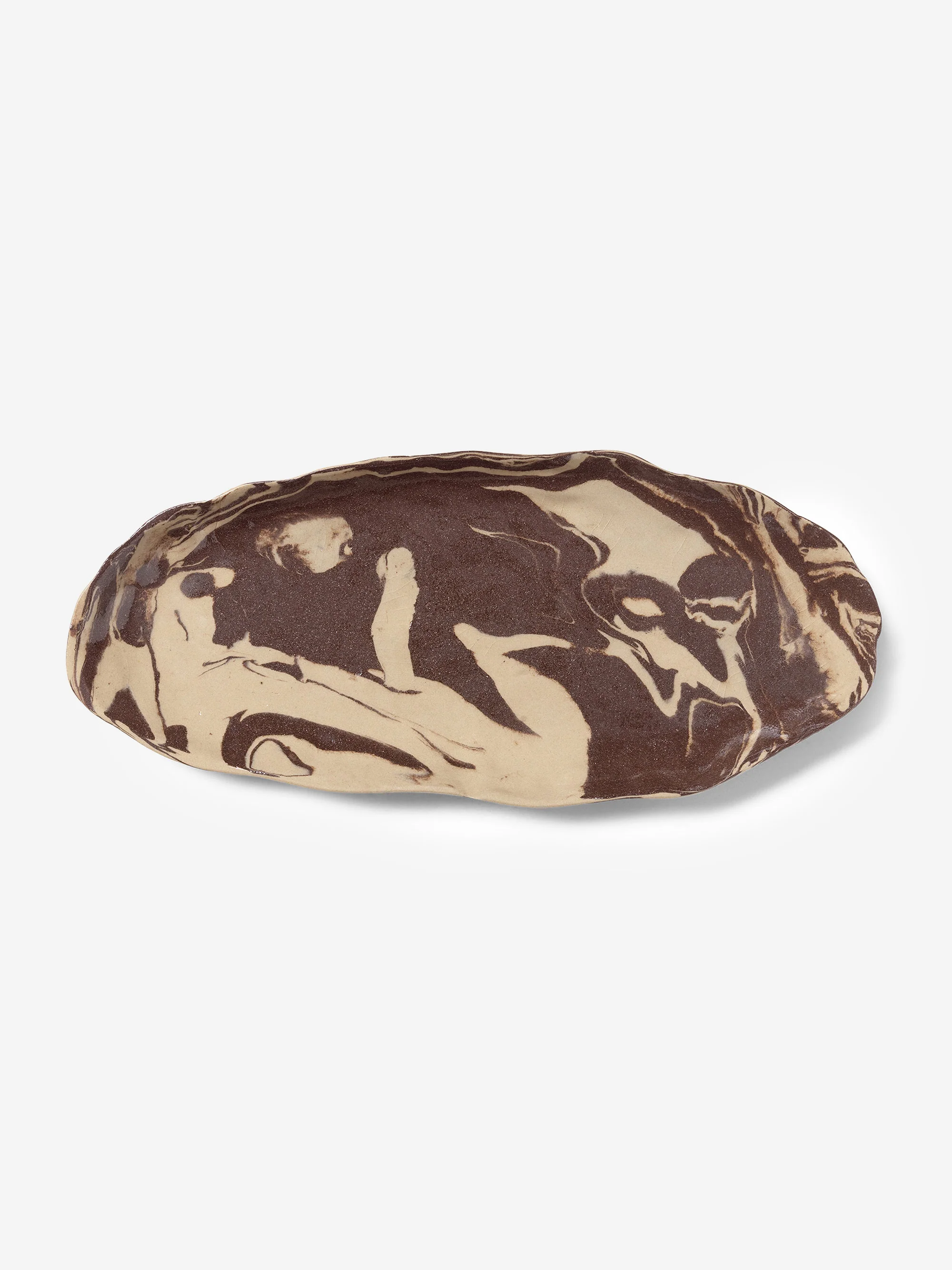 ferm LIVING Ryu Platter - 37cm - Sand/Brown - Image 2