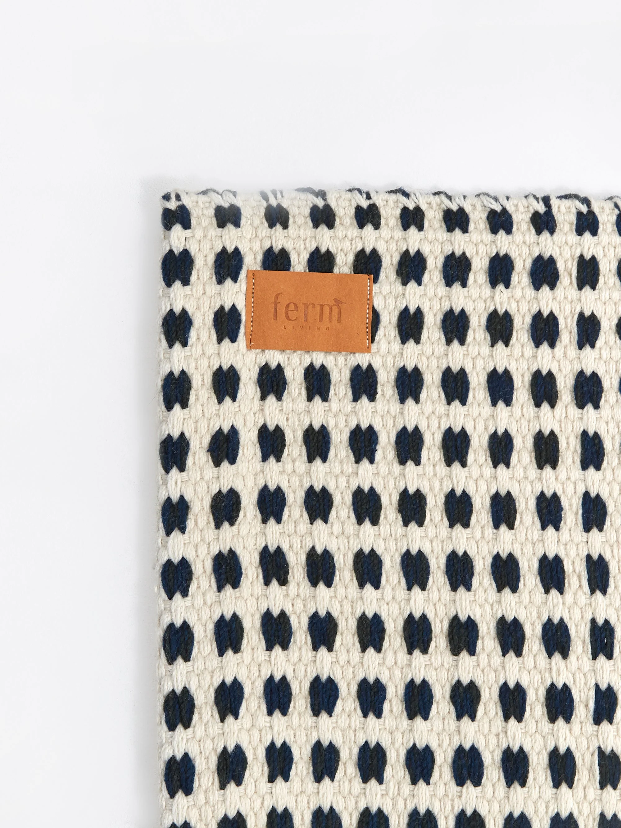 ferm LIVING Way Runner - Off-White/Blue - Image 3