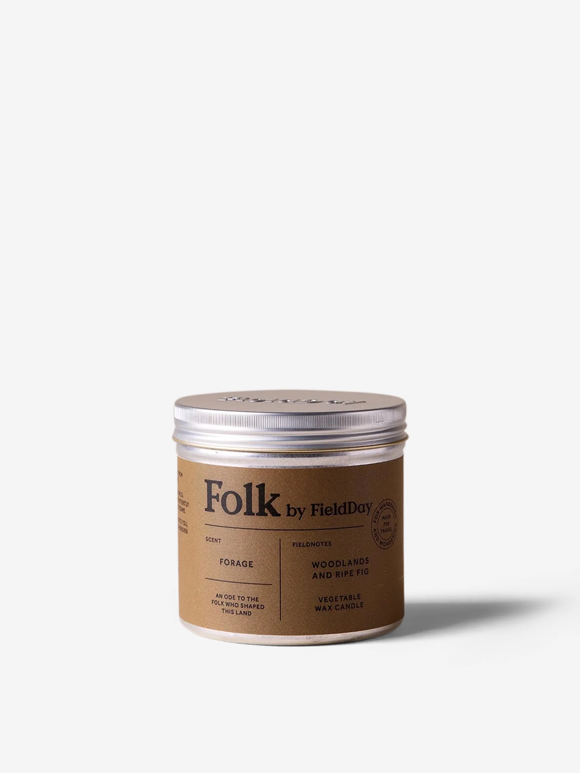 FieldDay Ireland Vegetable Wax Folk Tin Candle 270g - Forage