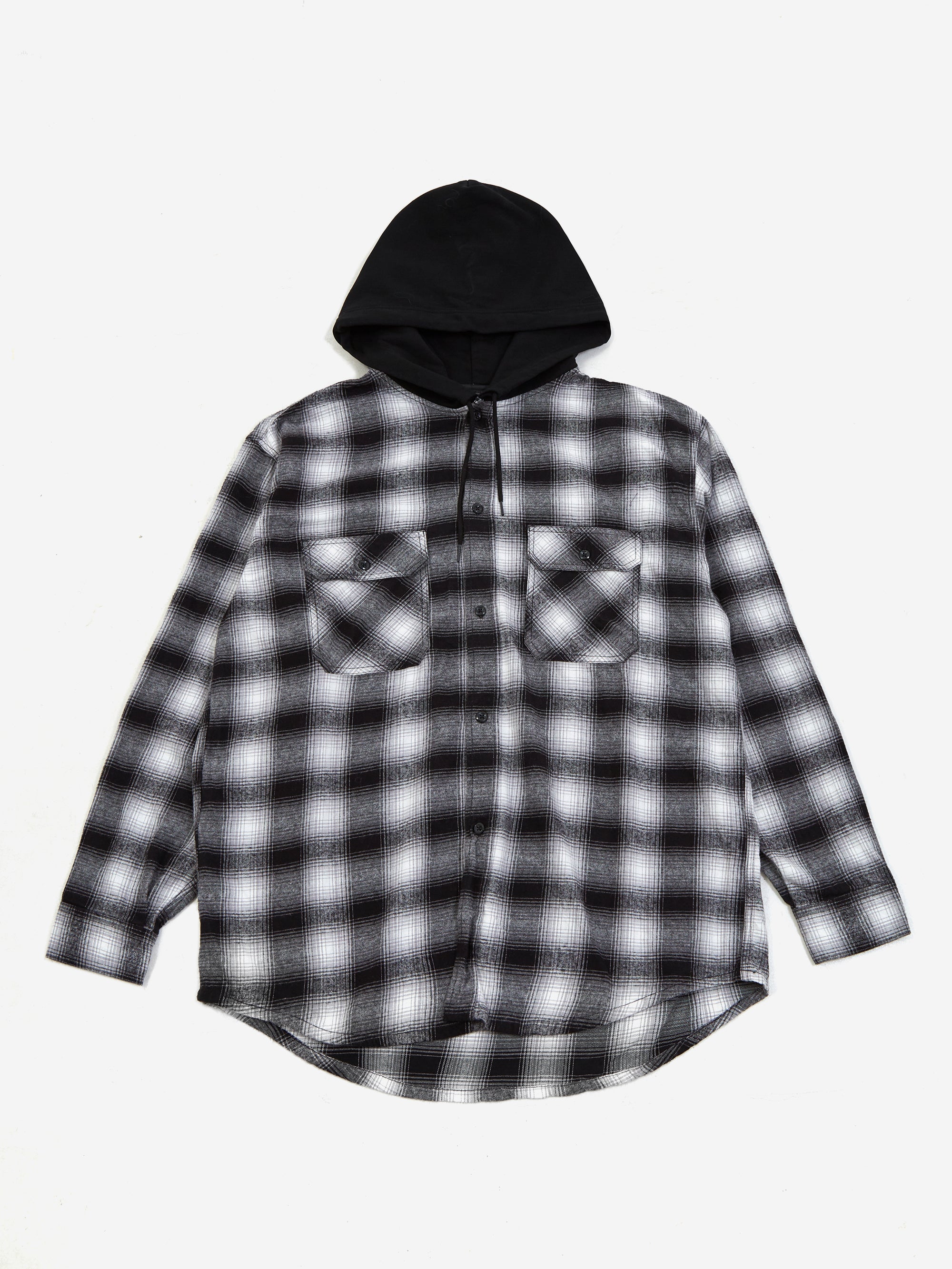 Flagstuff Flannel Hooded Shirts - Black