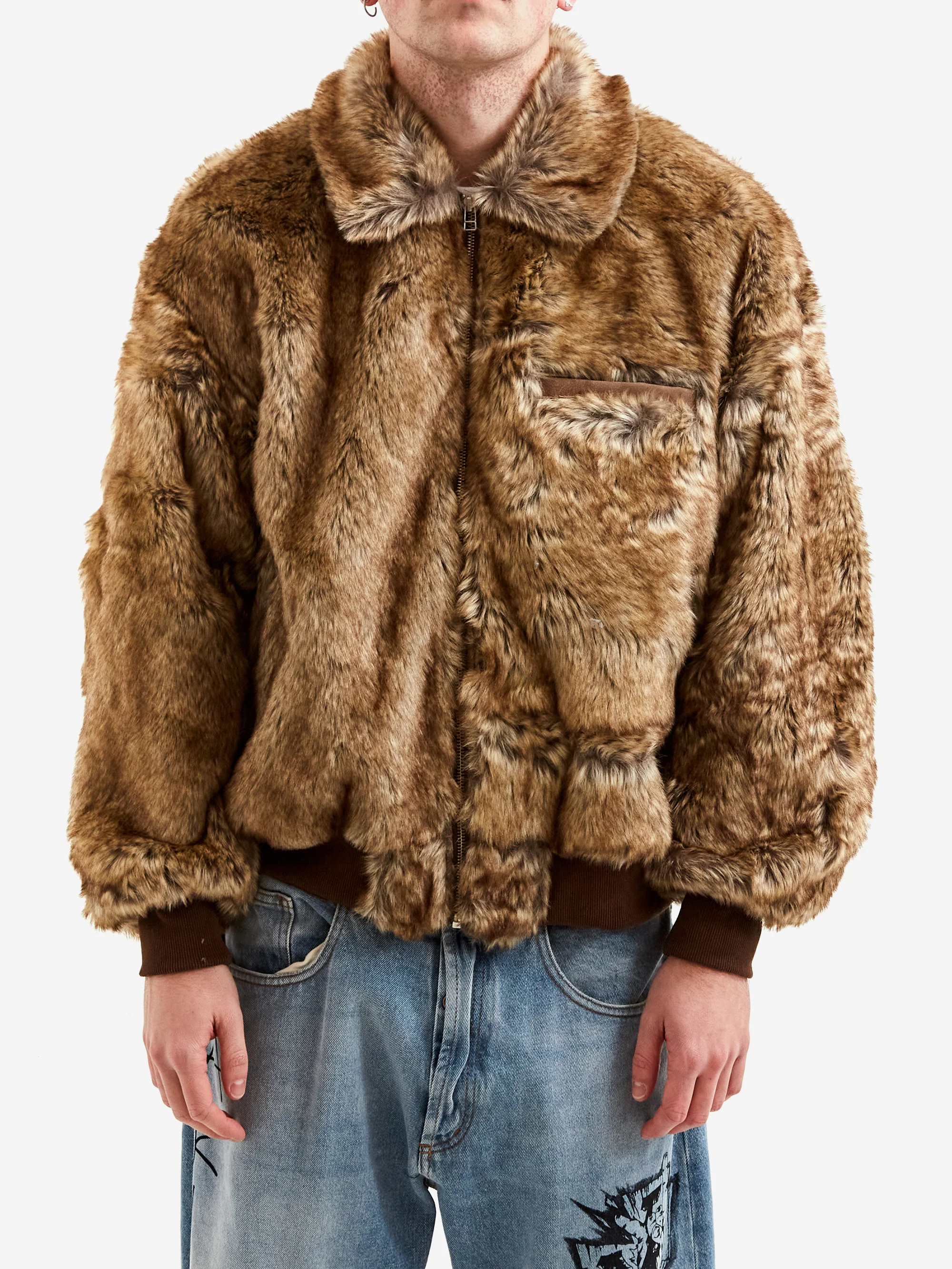 Flagstuff Fur Jacket - Beige - Image 2