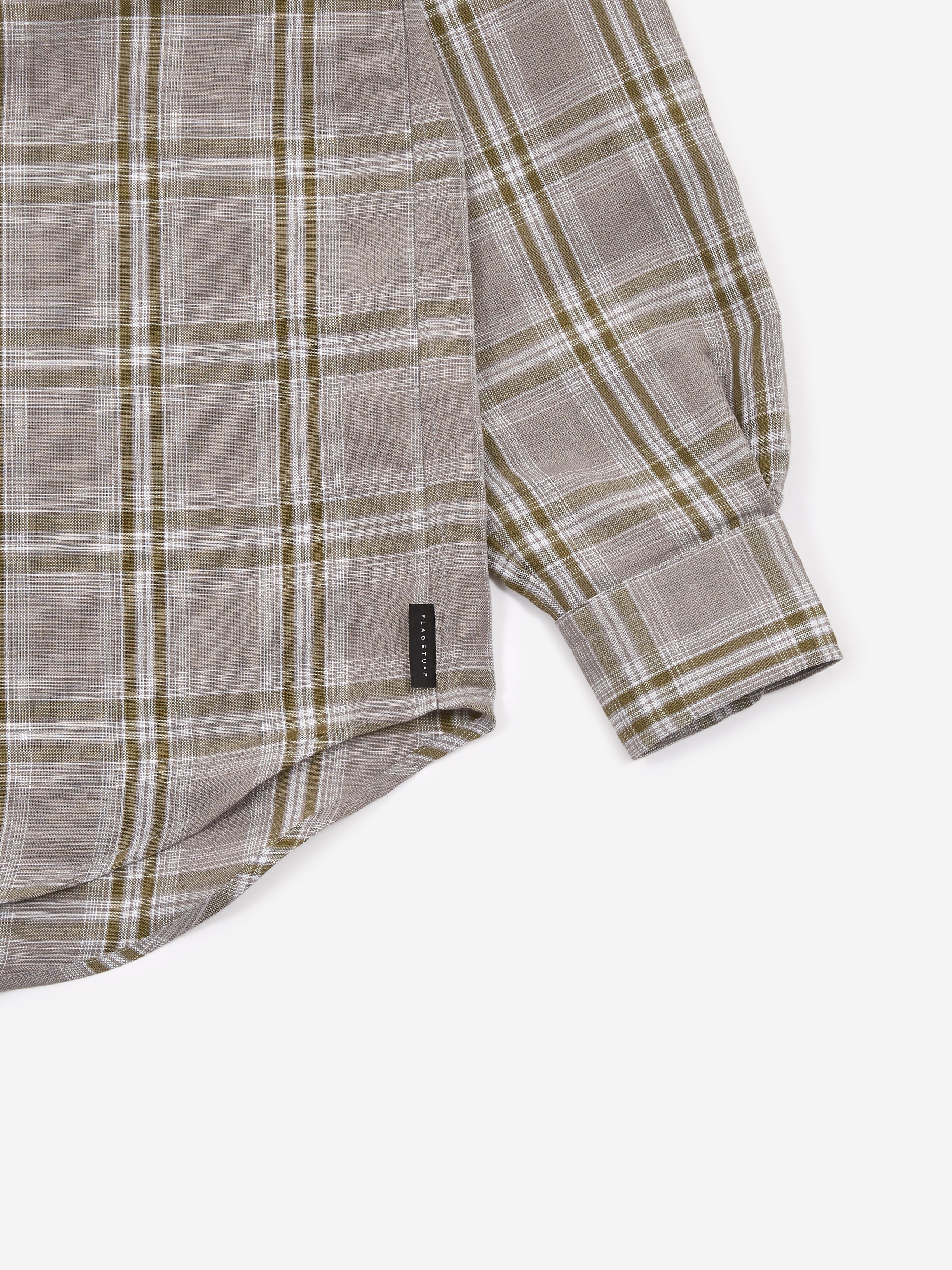 Flagstuff Original Check Longsleeve Shirt - Grey - Image 3
