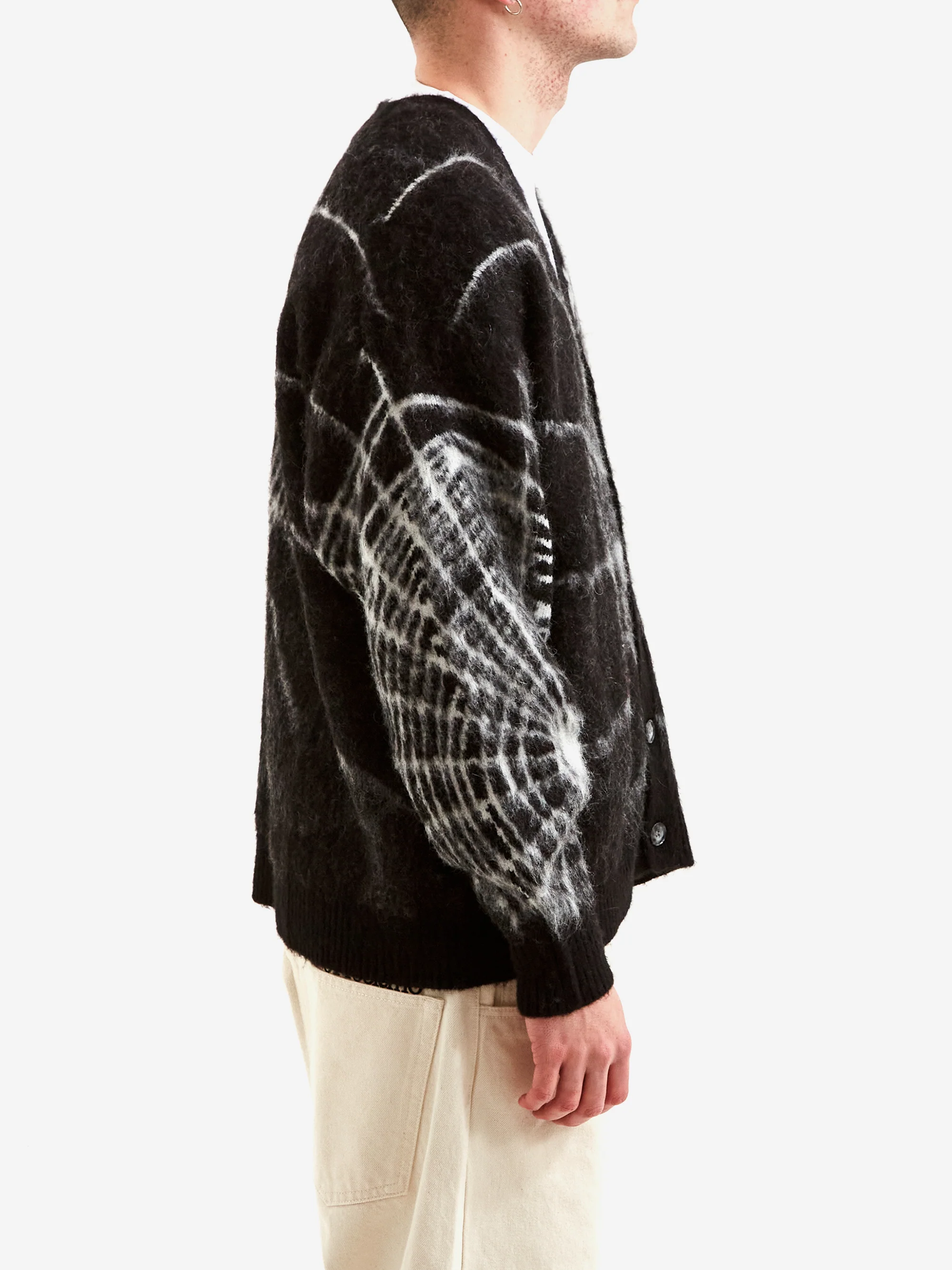 Flagstuff Spider Web Mohair Cardigan - Black - Image 5