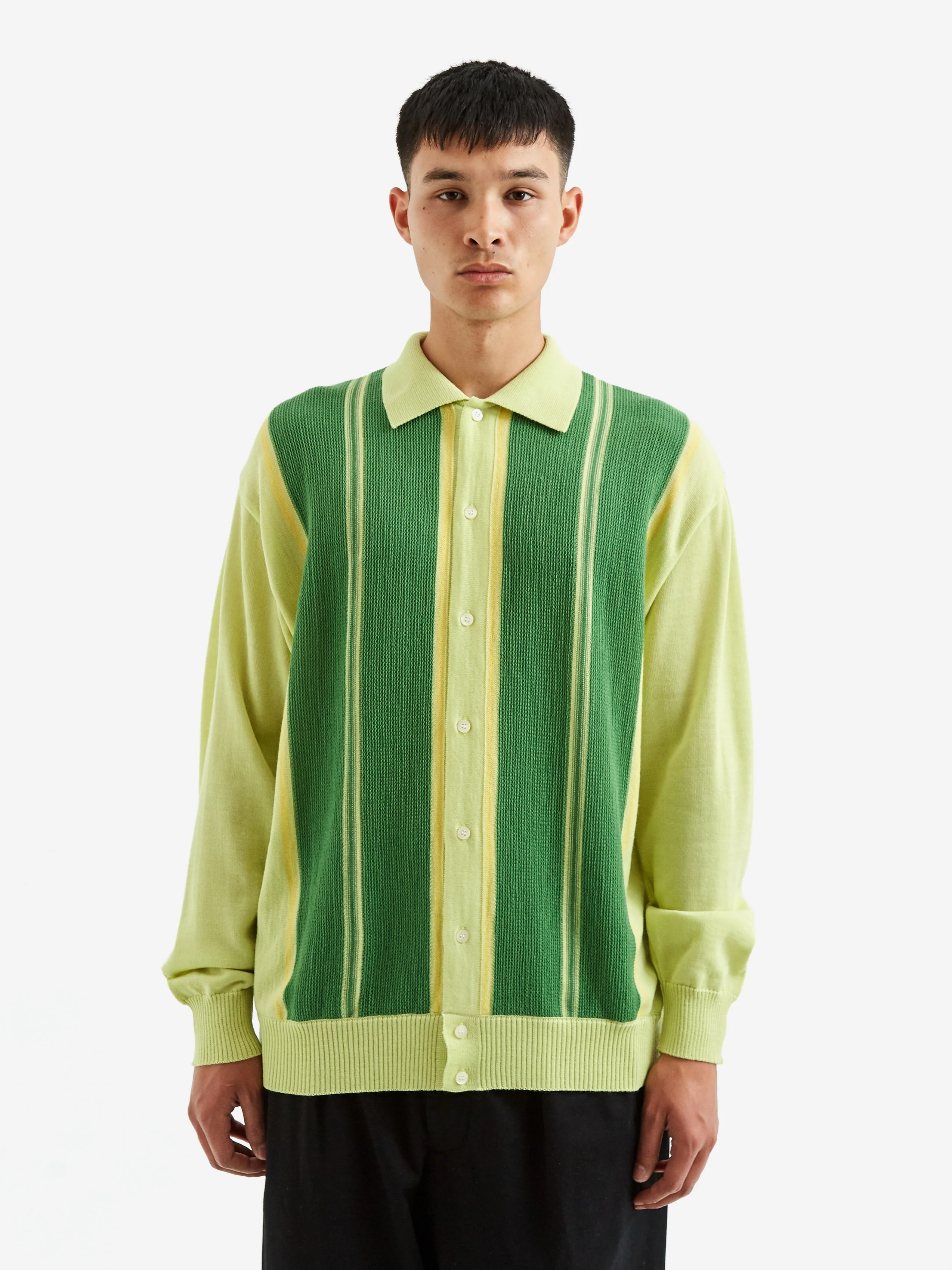 Flagstuff Stripe Cardigan - Green - Image 5