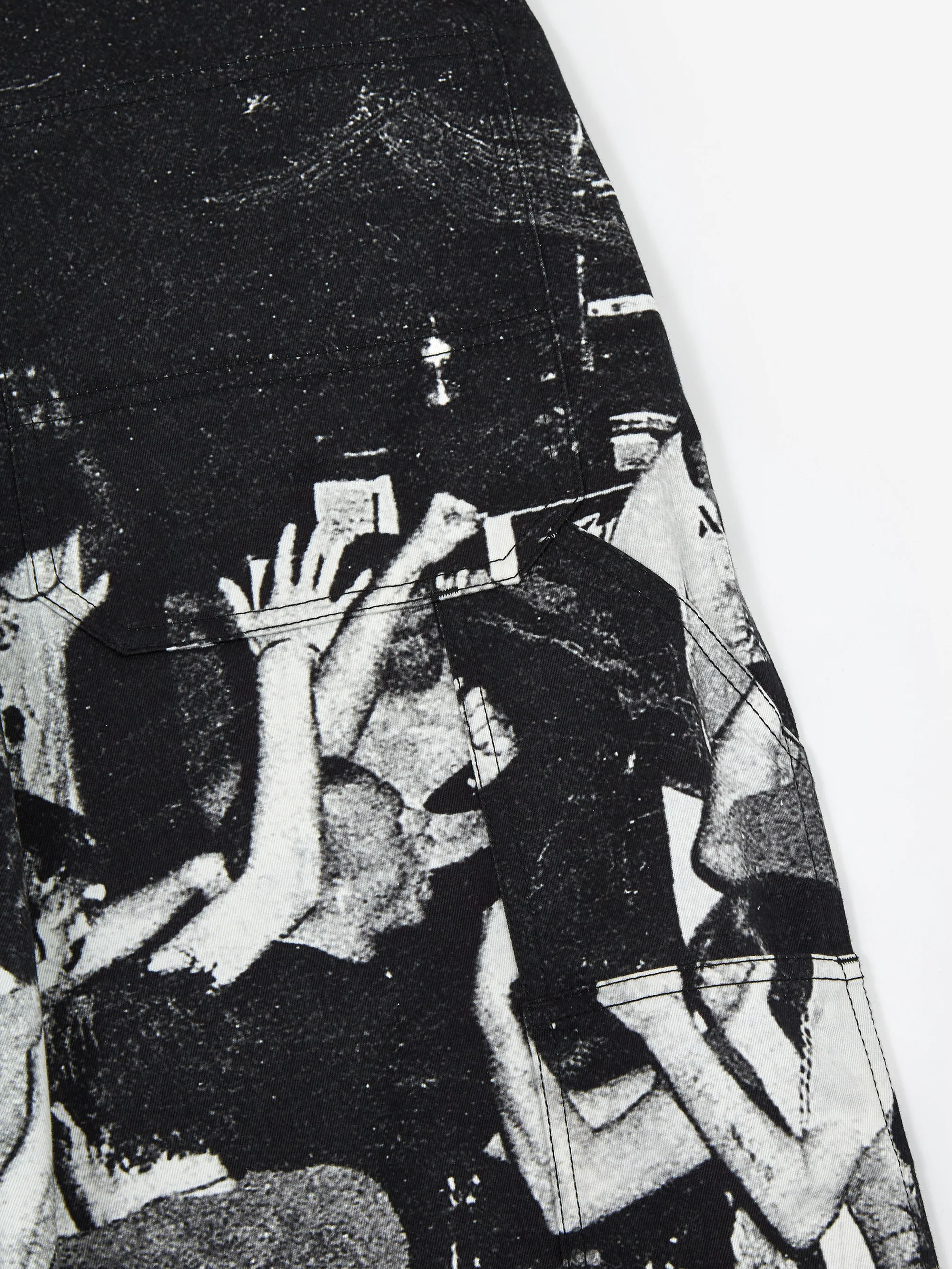 Flagstuff x Alexis Gross Original Photo Print Work Pant - Black - Image 5