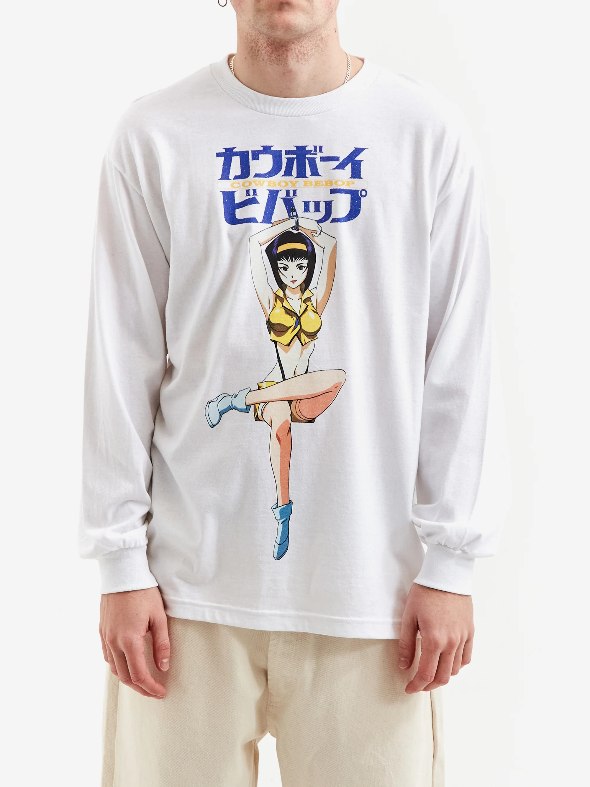 Flagstuff x Cowboy Bebop “FAYE" LS Tee - White - Image 2