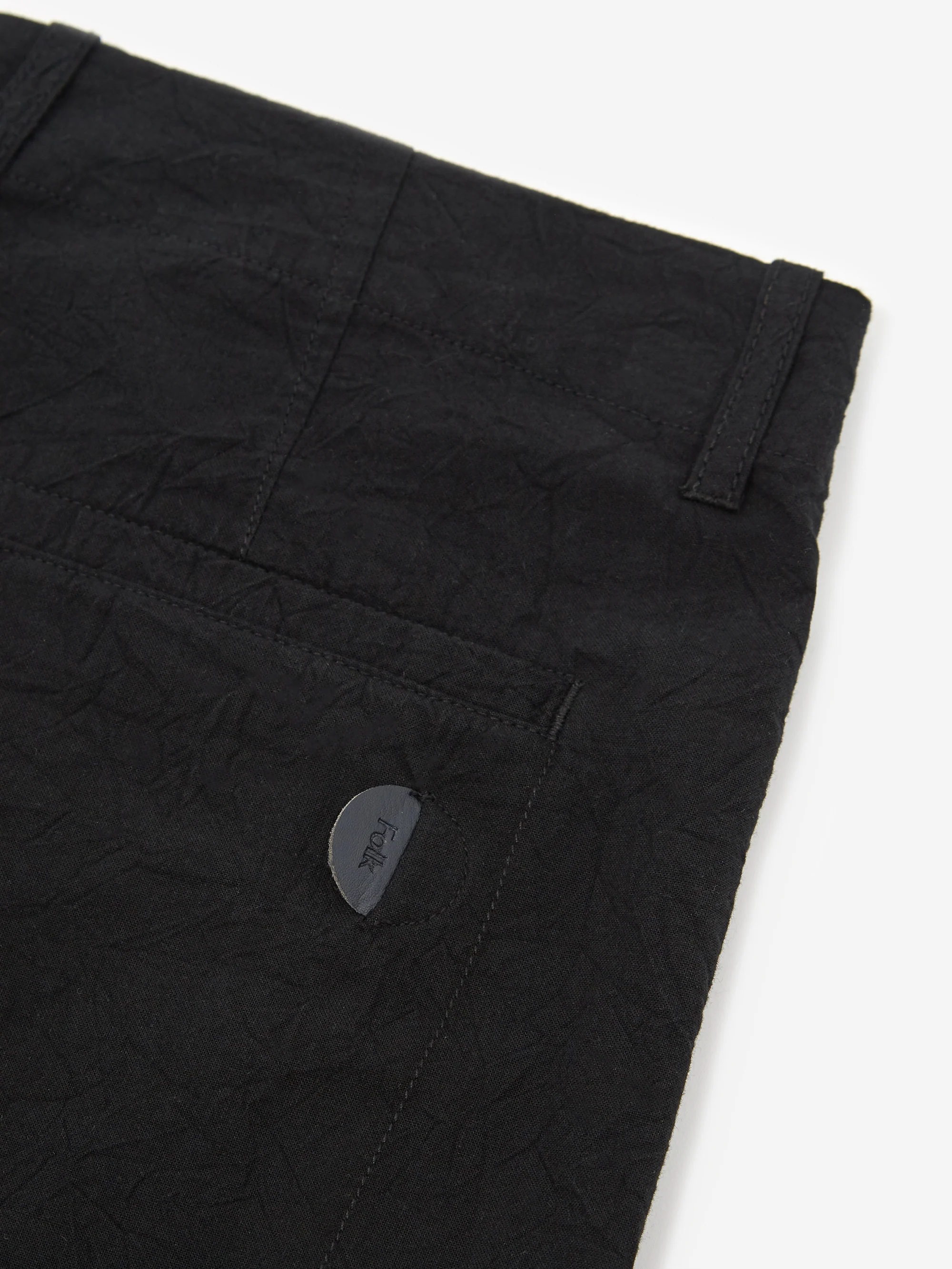 Folk Assembly Pant - Black Crinkle - Image 5