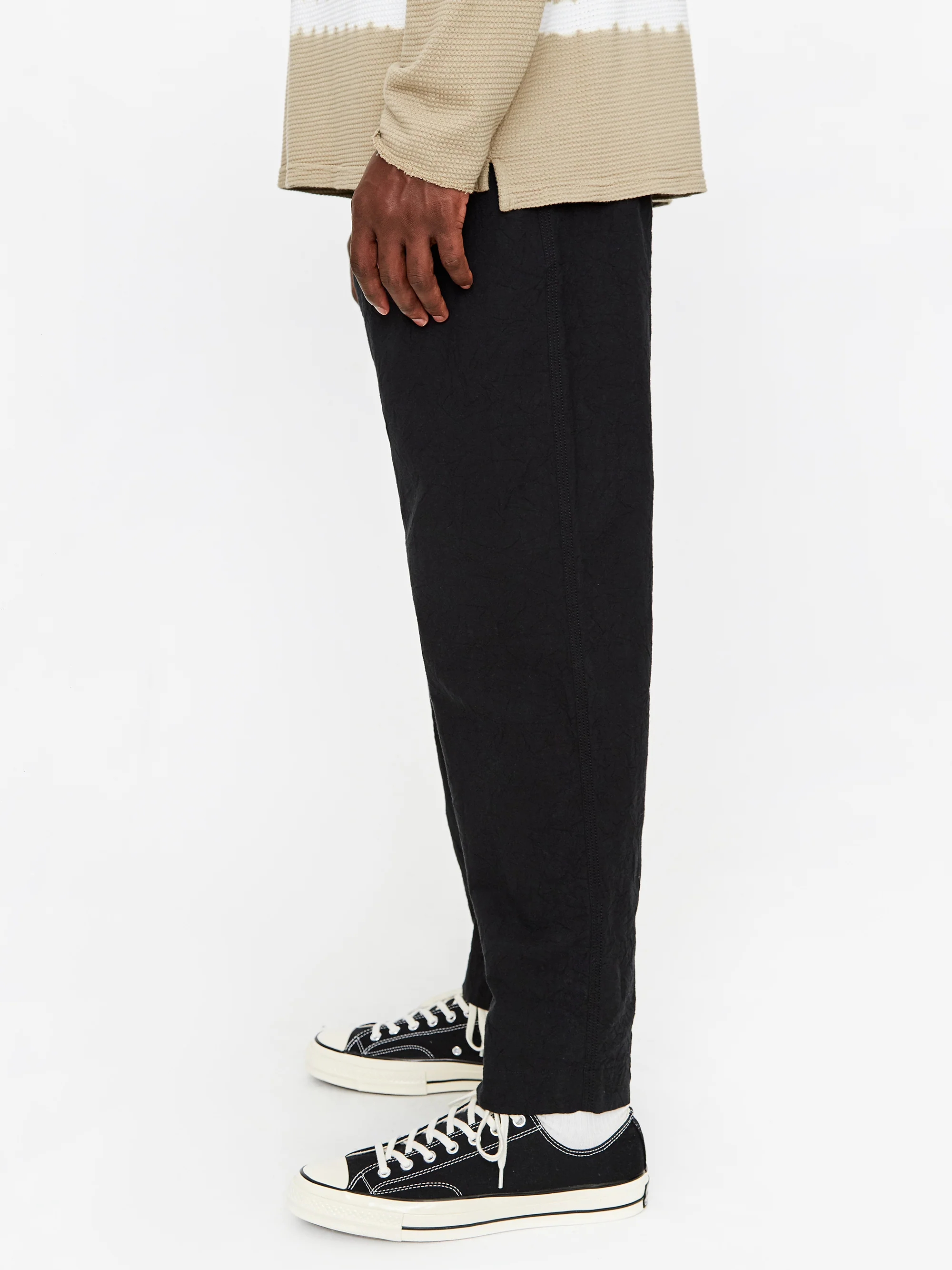 Folk Assembly Pant - Black Crinkle - Image 9