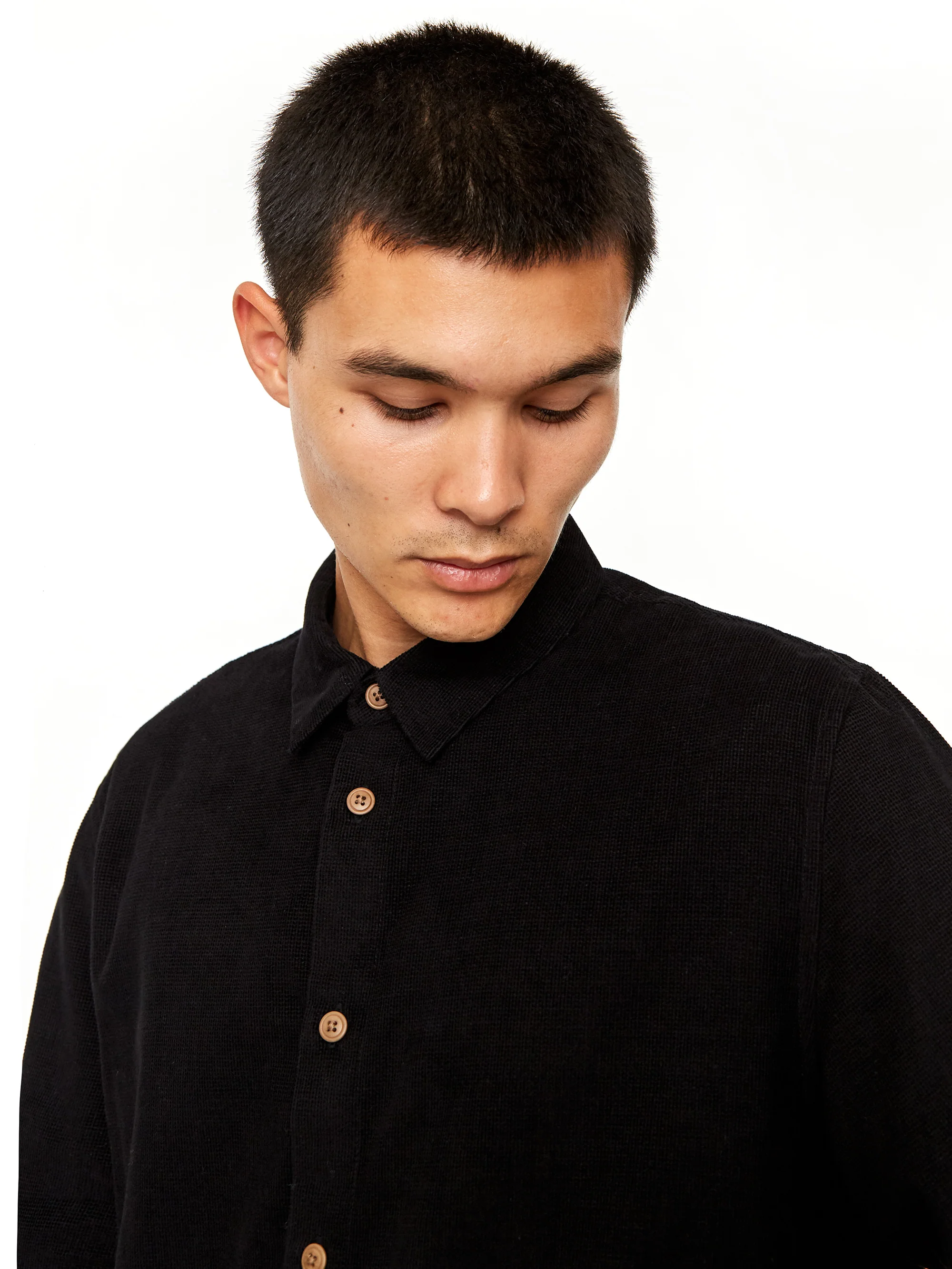 Folk Baby Cord Longsleeve Shirt - Black Micro Check - Image 8