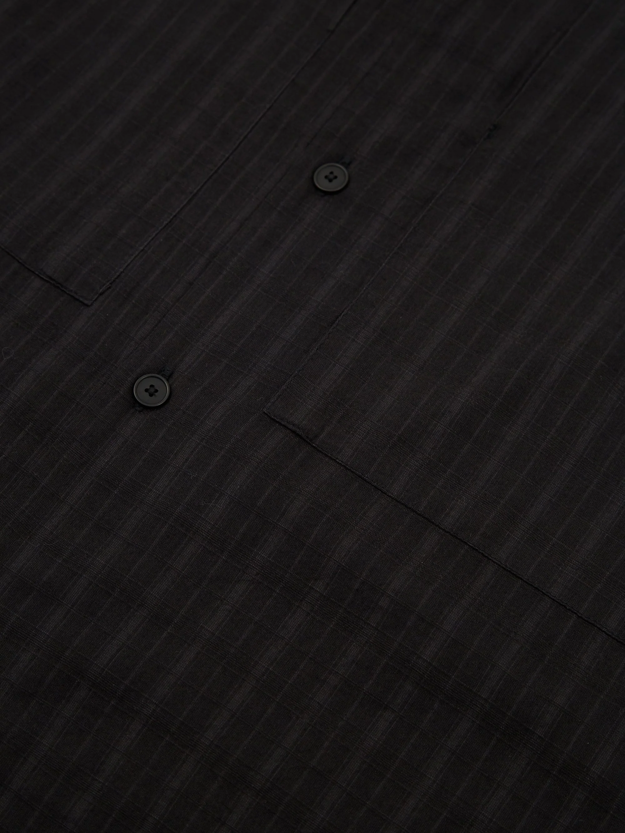 Folk Junction Shortsleeve Shirt - Varied Windowpane Black - Image 4