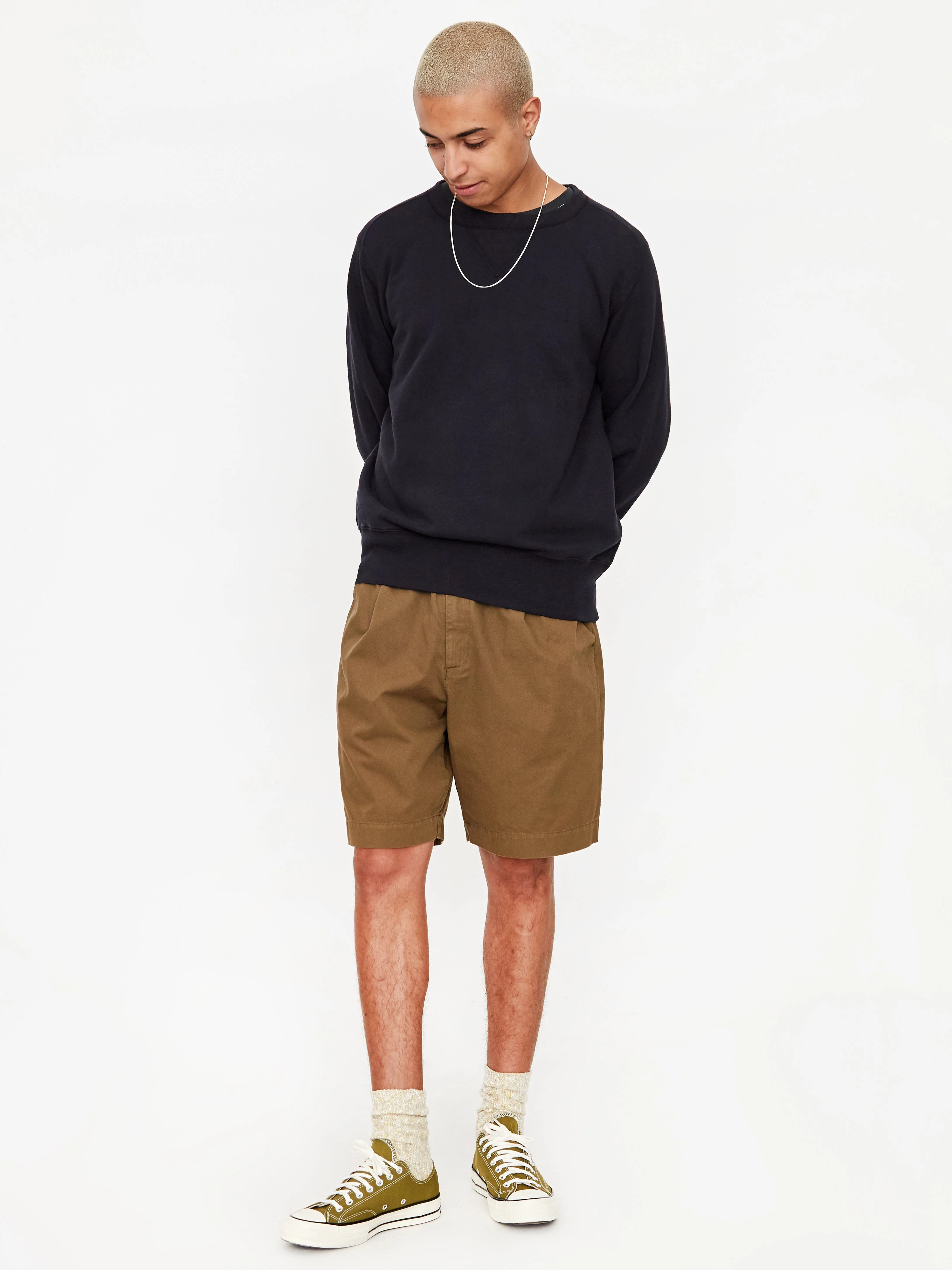 Folk Loom Short - Military Green - Image 7