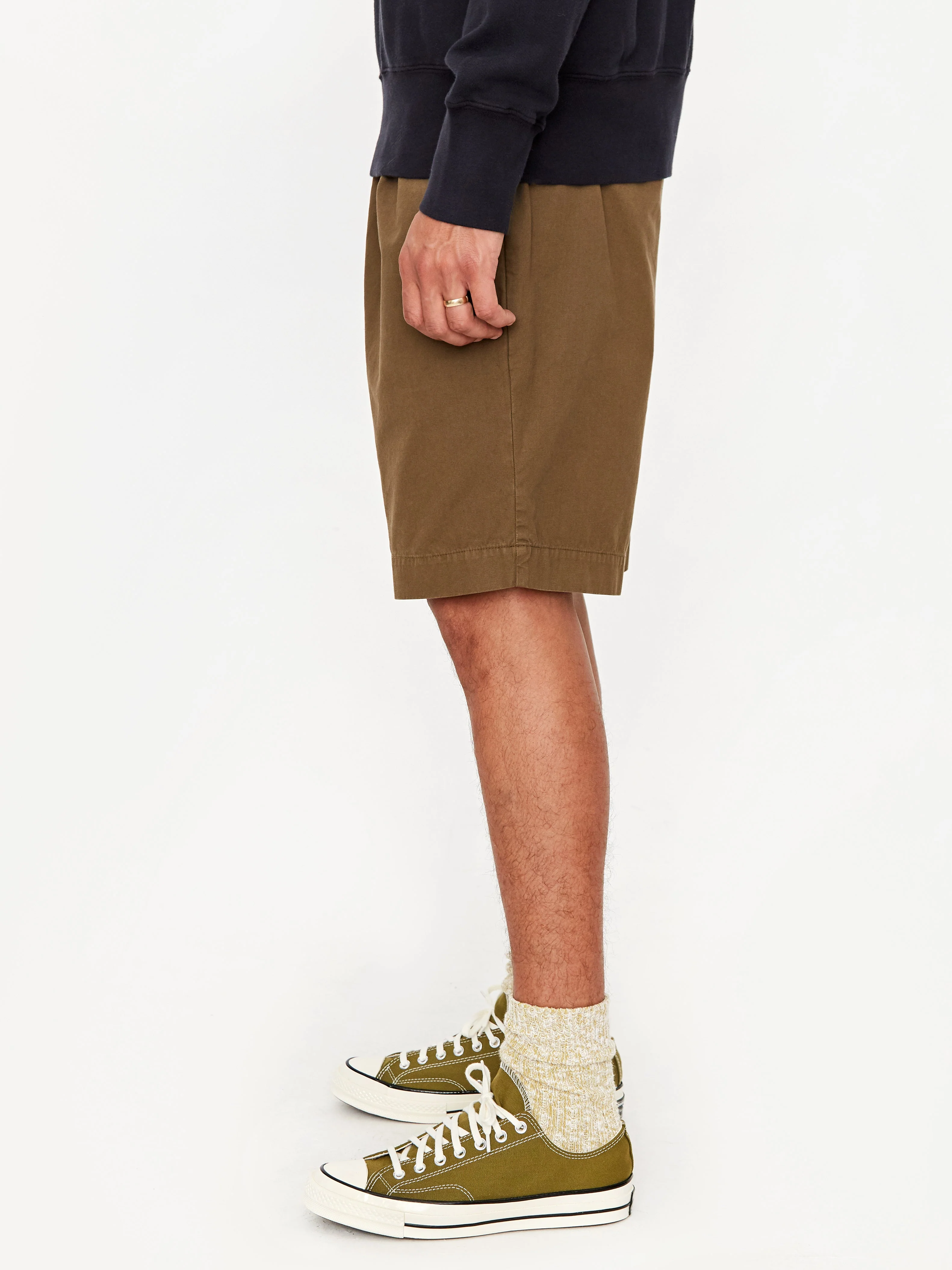 Folk Loom Short - Military Green - Image 8