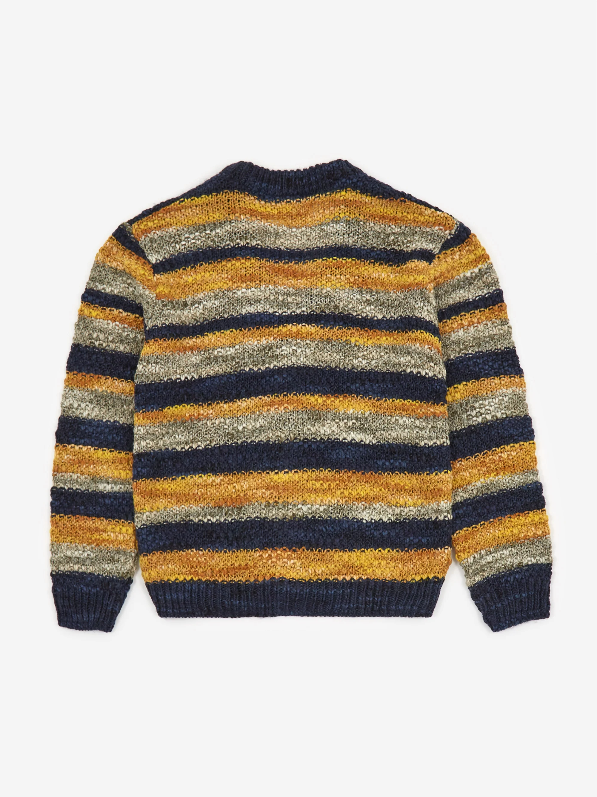 Folk Mixed Yarn Cardigan - Multi Stripe - Image 4