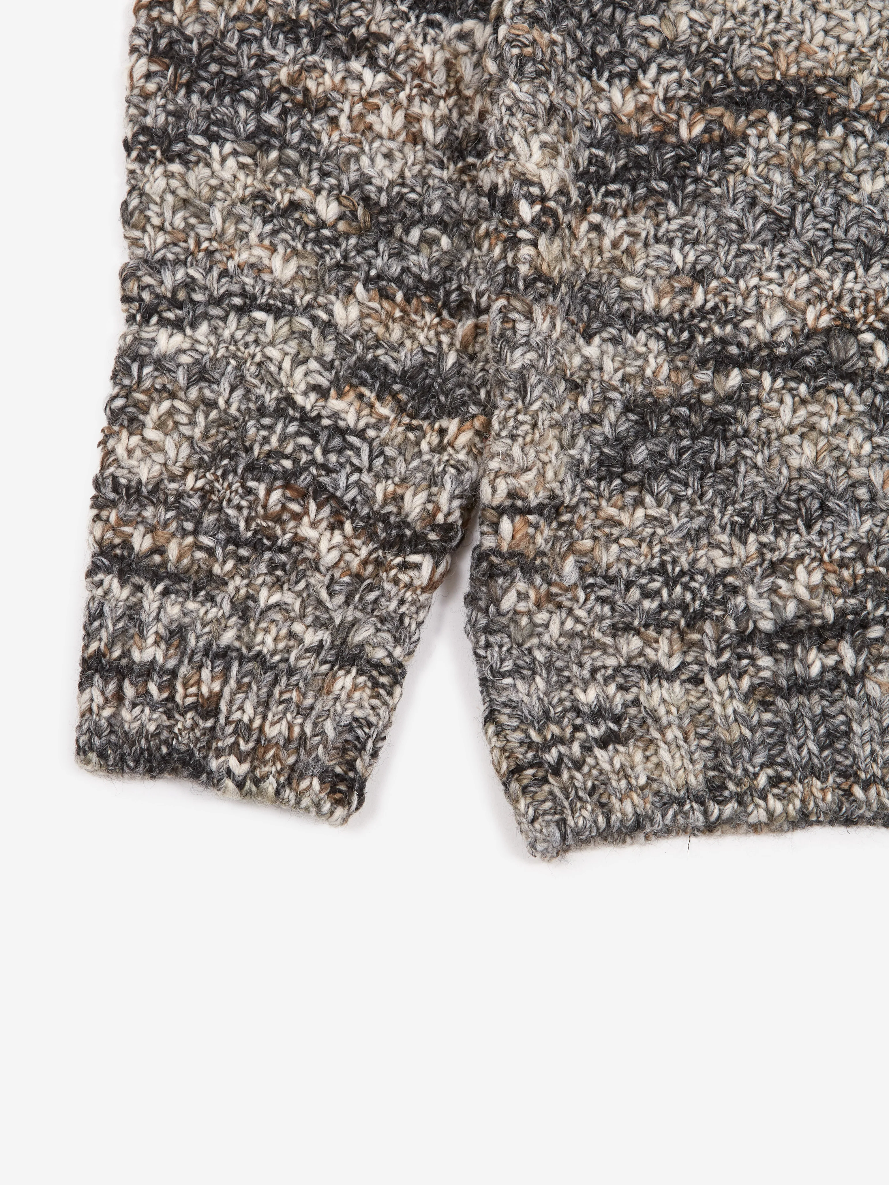 Folk Mixed Yarn Crew - Slate Olive Mix - Image 3
