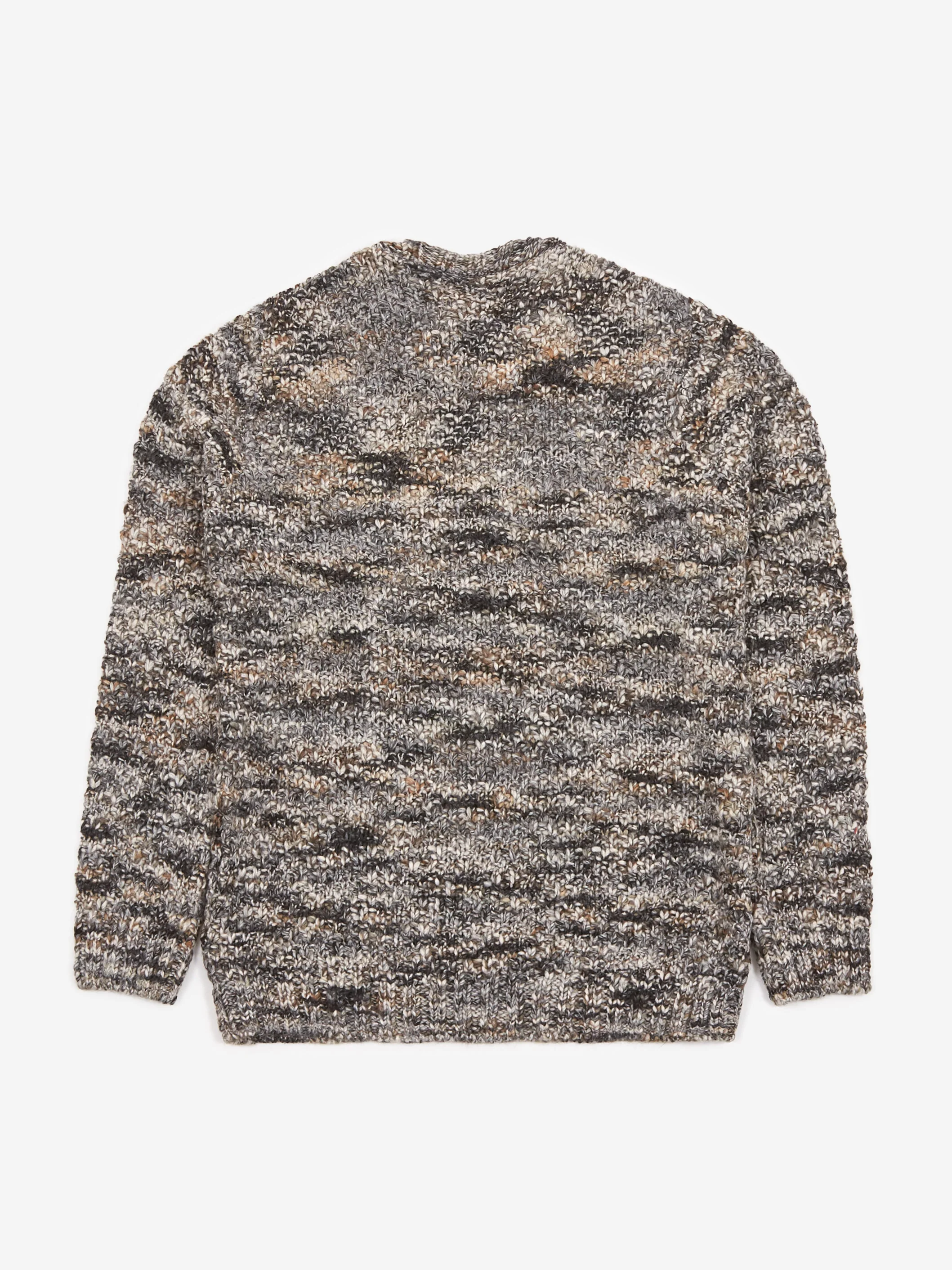 Folk Mixed Yarn Crew - Slate Olive Mix - Image 4
