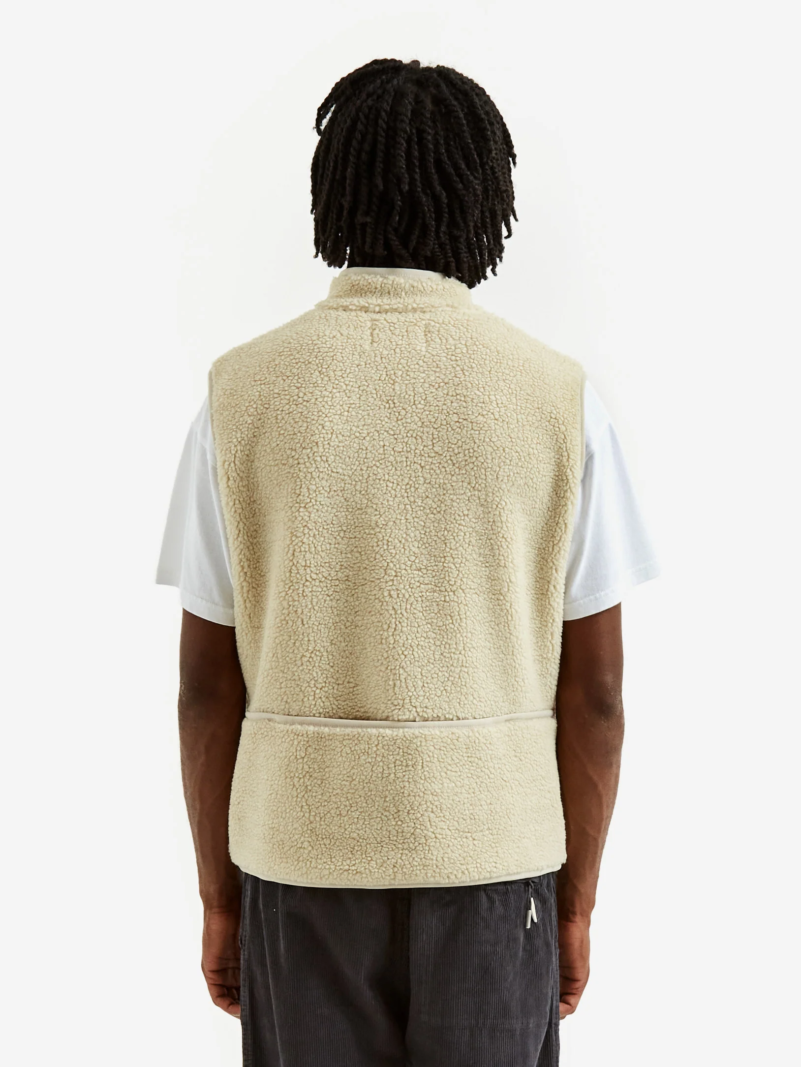 Folk Puzzle Fleece Gilet - Natural - Image 9