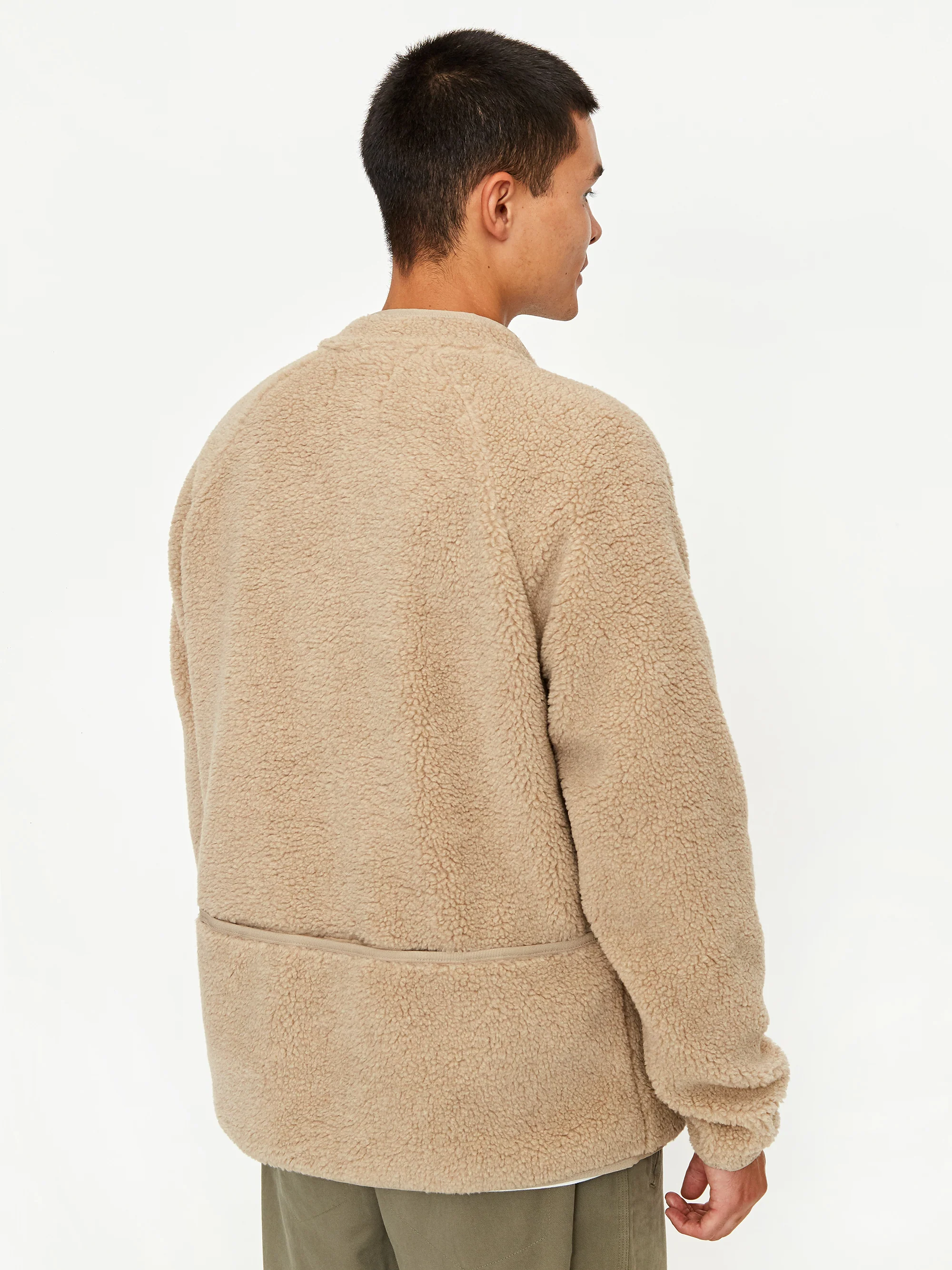 Folk Puzzle Zip Fleece Jacket - Oat - Image 9