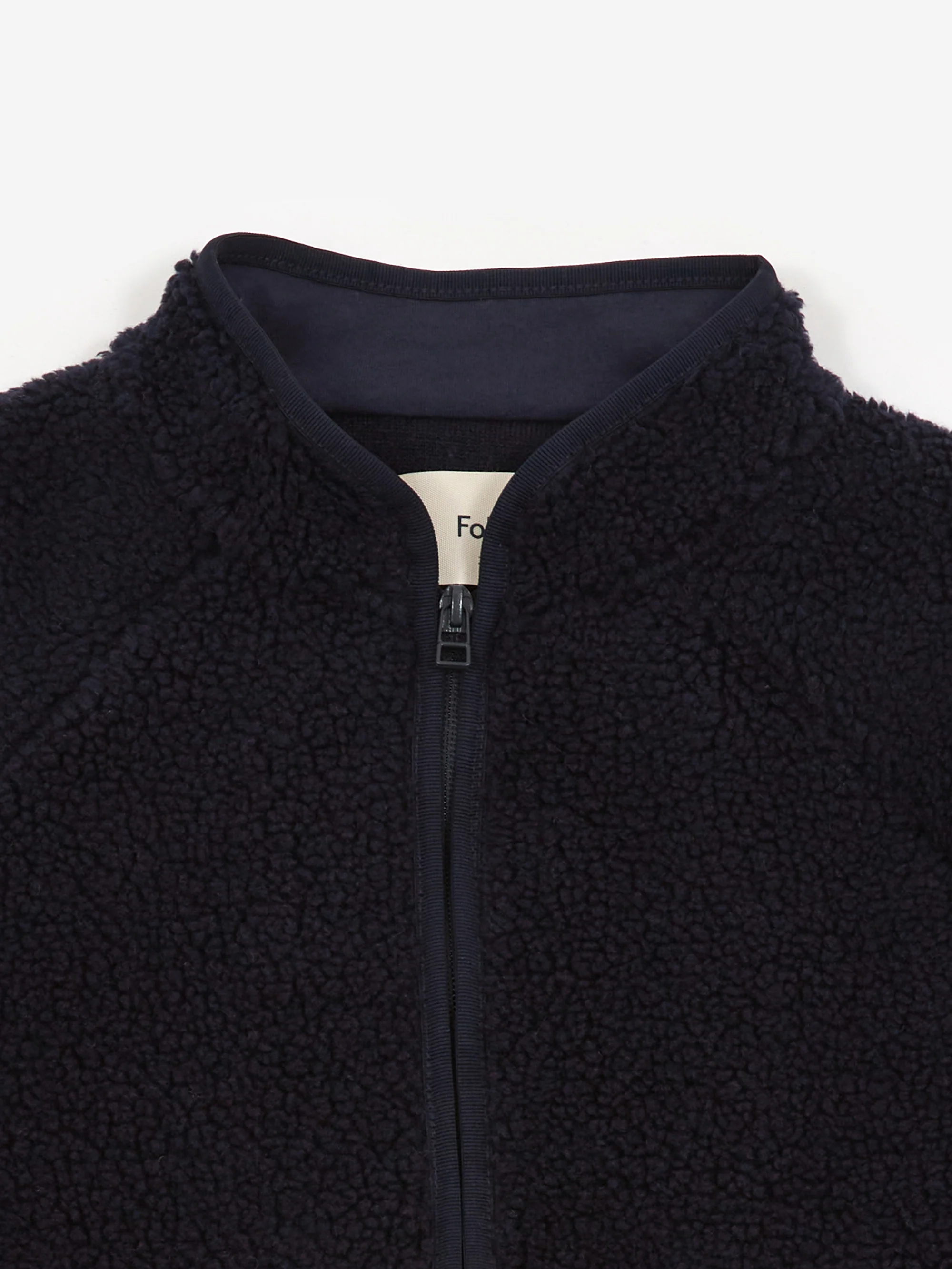 Folk Puzzle Zip Fleece - Navy Woad Mix - Image 2
