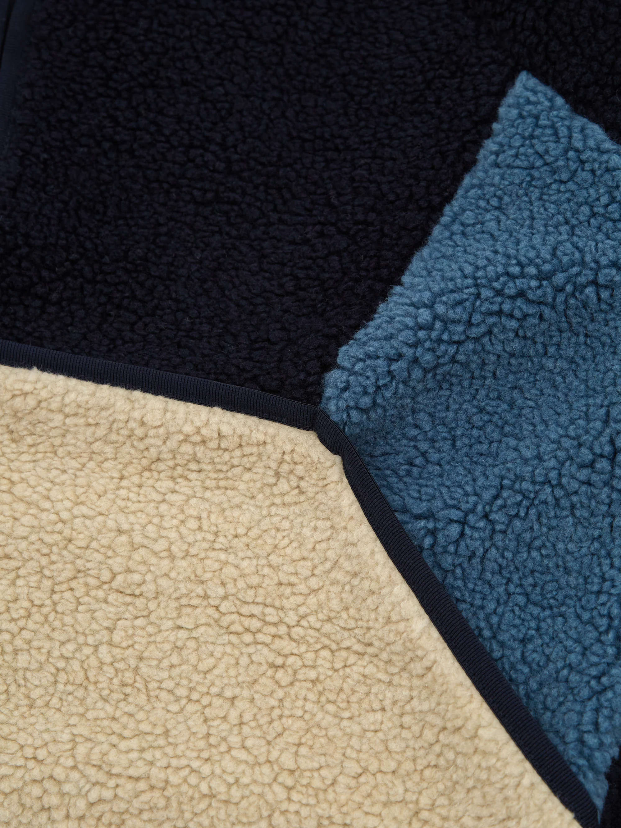 Folk Puzzle Zip Fleece - Navy Woad Mix - Image 4