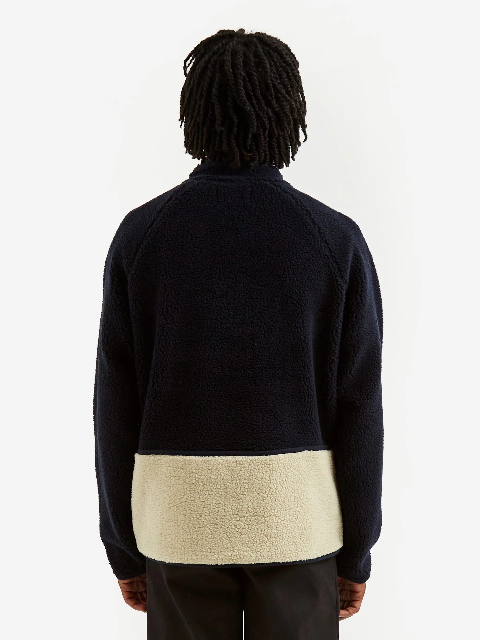 Folk Puzzle Zip Fleece - Navy Woad Mix - Image 9