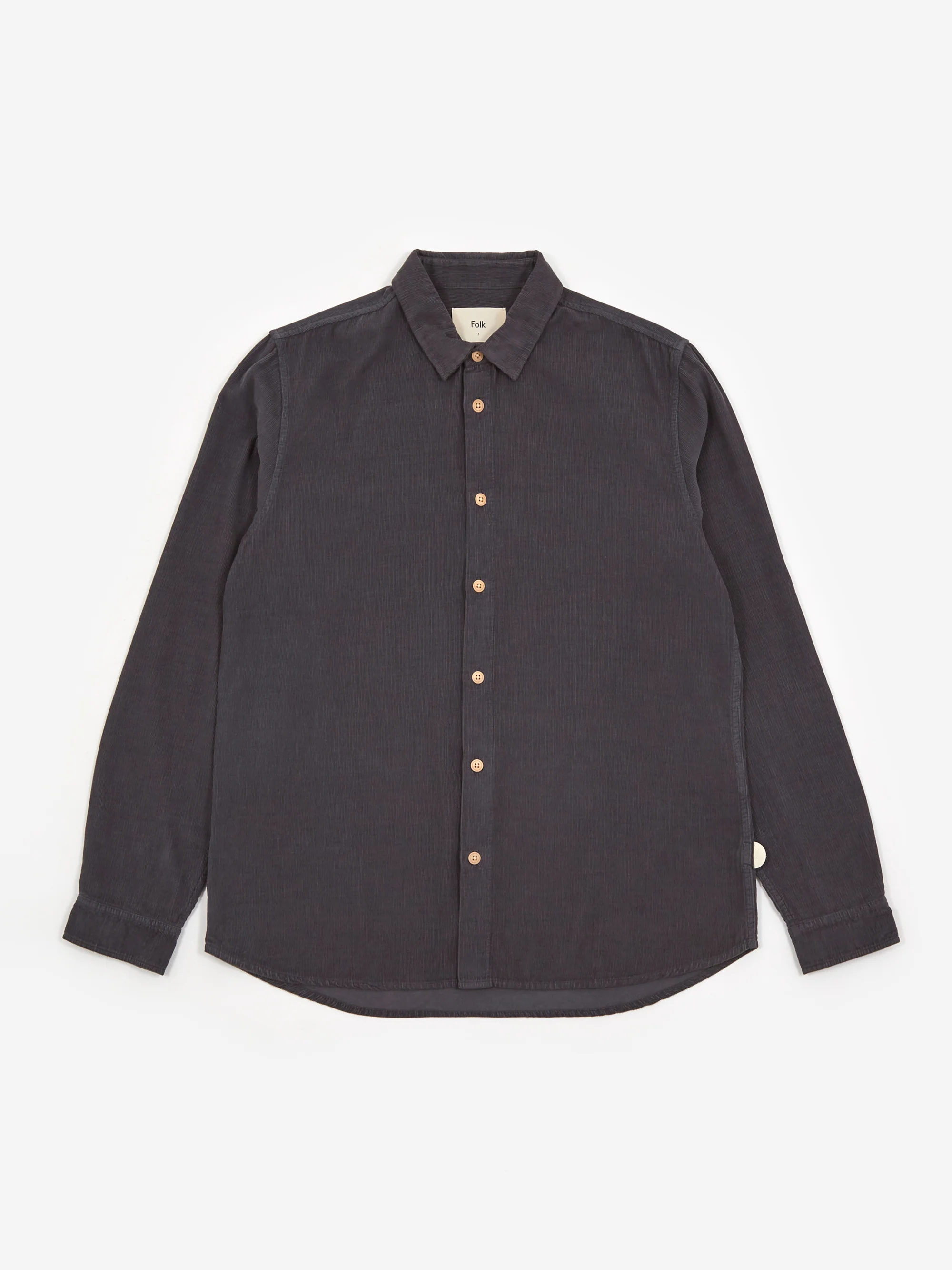 Folk Relaxed Babycord Shirt - Blue Slate Cord