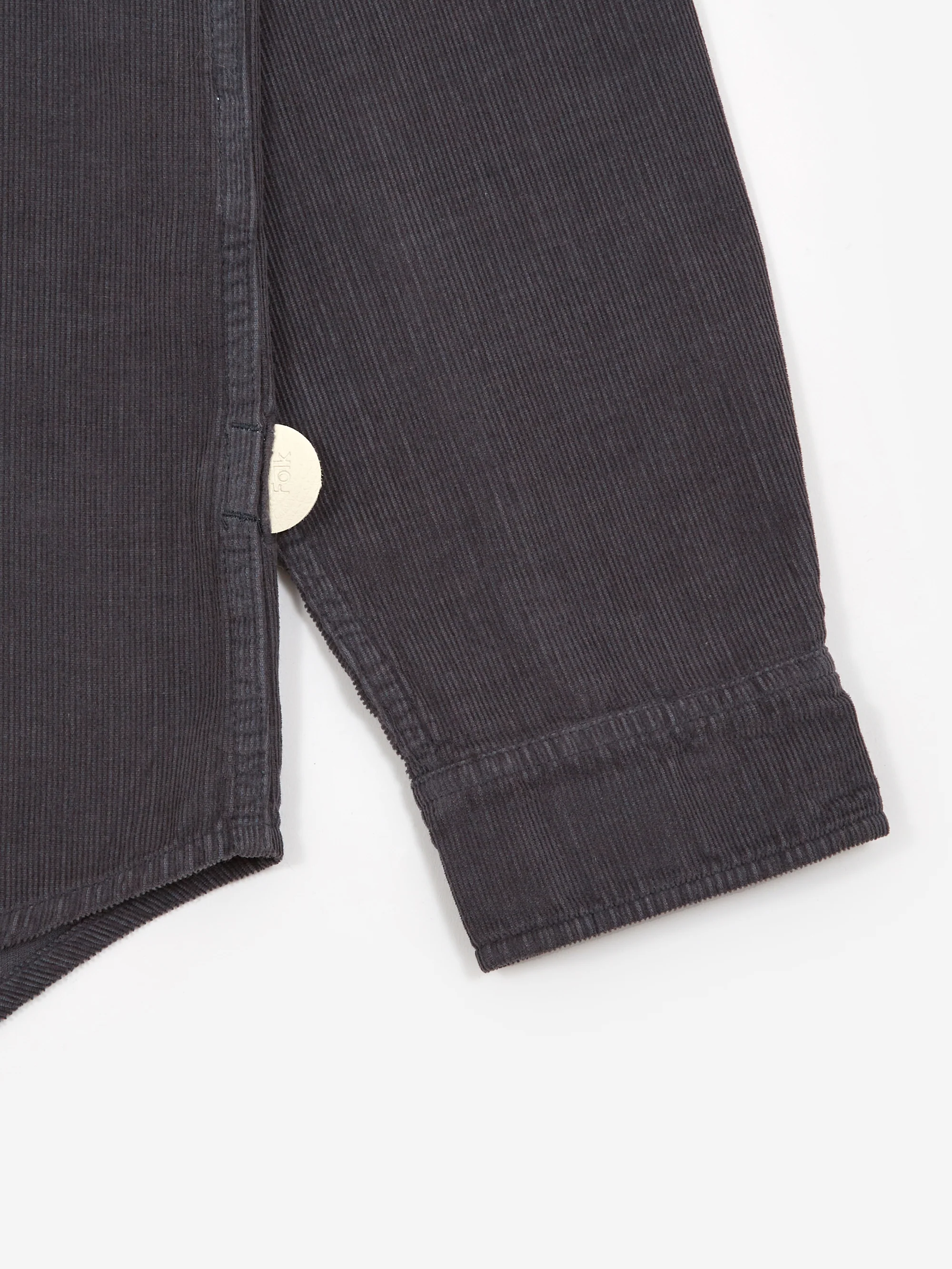 Folk Relaxed Babycord Shirt - Blue Slate Cord - Image 3