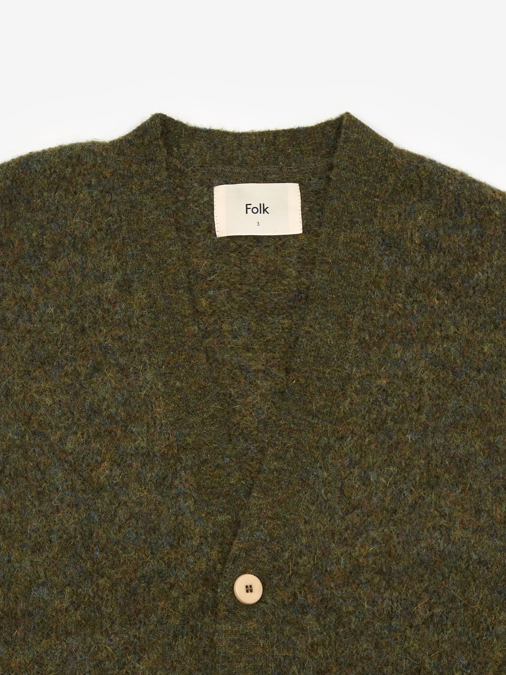 Folk Signal Cardigan - Olive - Image 2