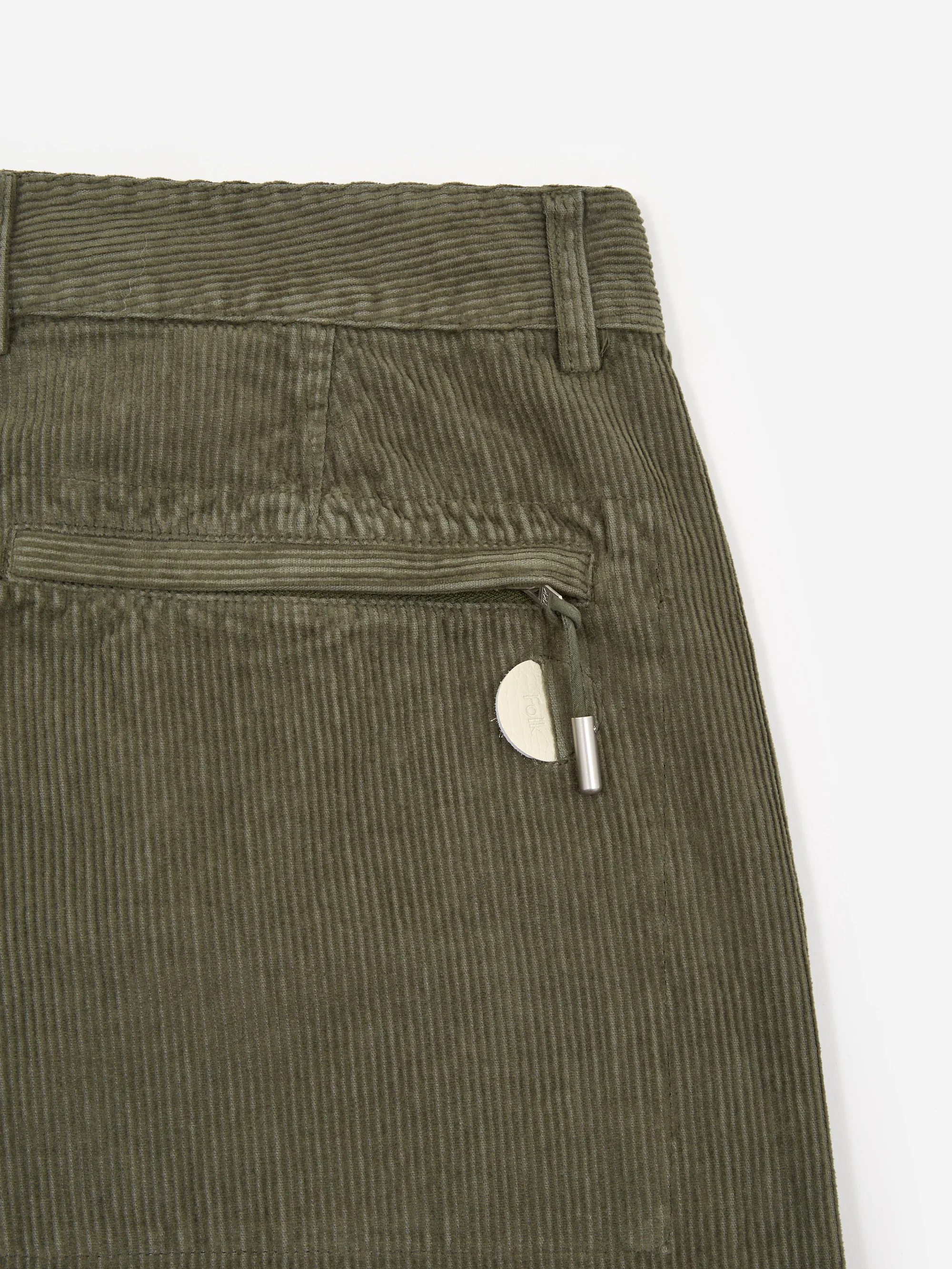 Folk Signal Pant - (Acid Wash) Olive Cord - Image 4