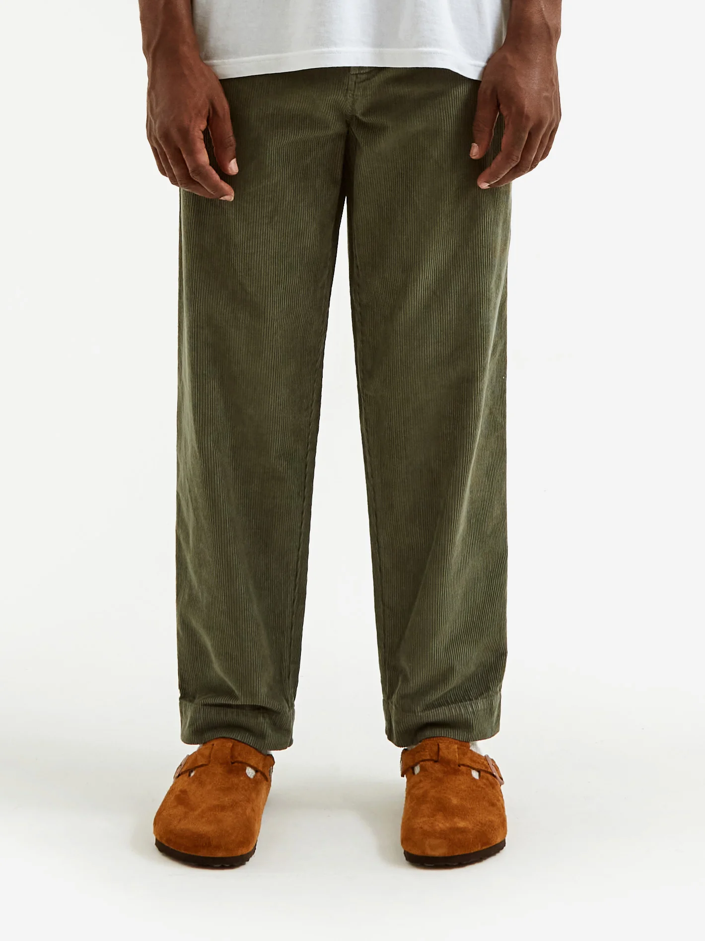 Folk Signal Pant - (Acid Wash) Olive Cord - Image 6