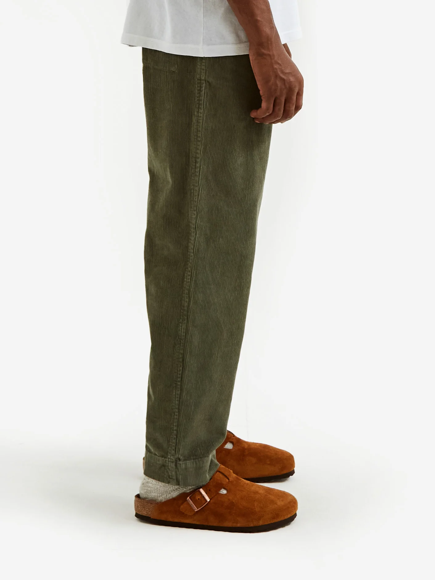 Folk Signal Pant - (Acid Wash) Olive Cord - Image 7
