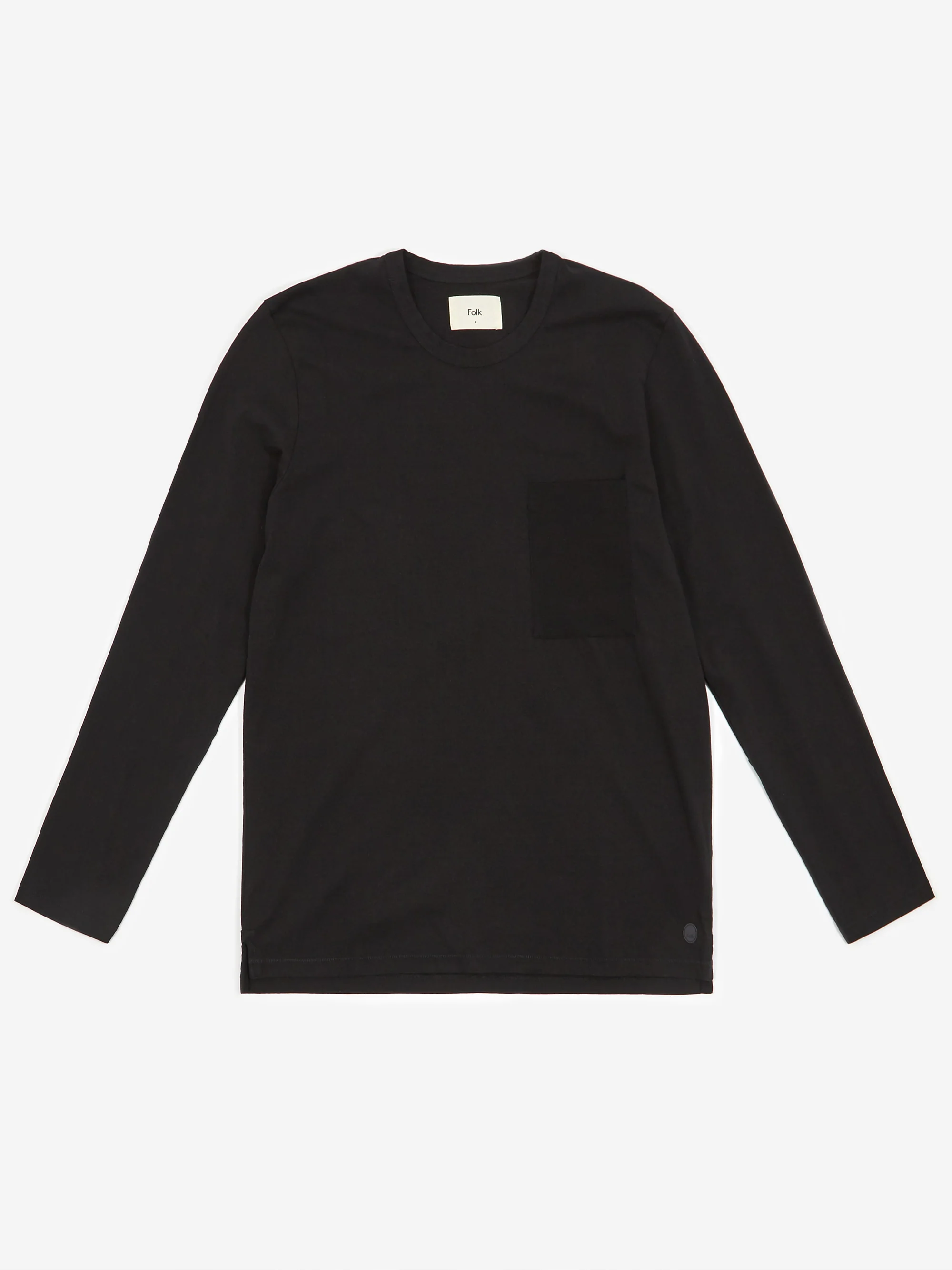 Folk Stack Longsleeve T-Shirt - Soft Black