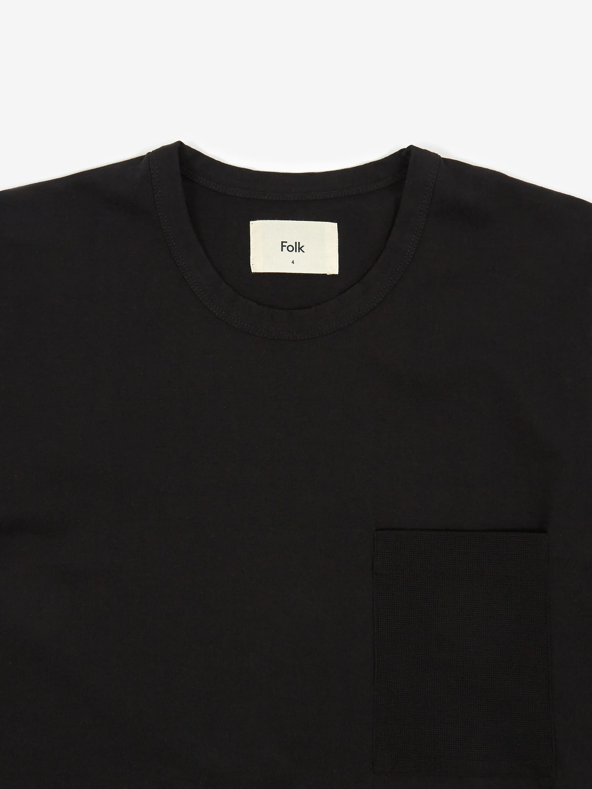 Folk Stack Longsleeve T-Shirt - Soft Black - Image 3