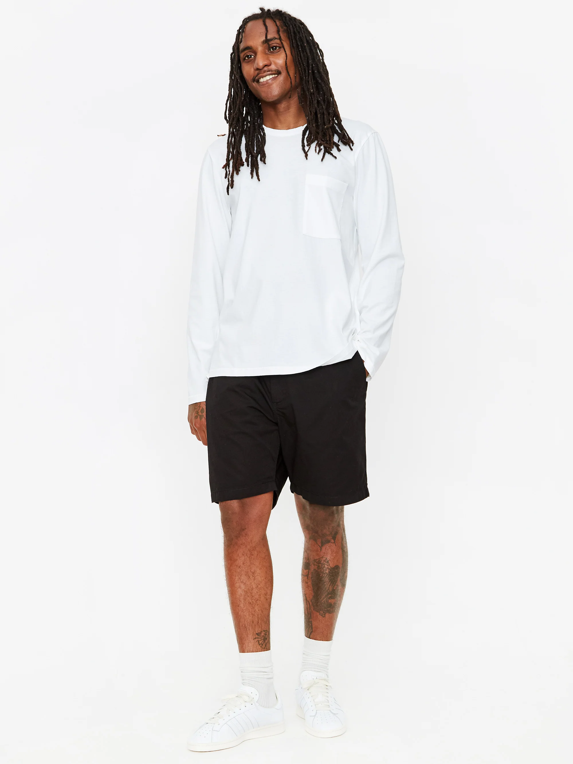 Folk Stack Longsleeve T-Shirt - White - Image 9