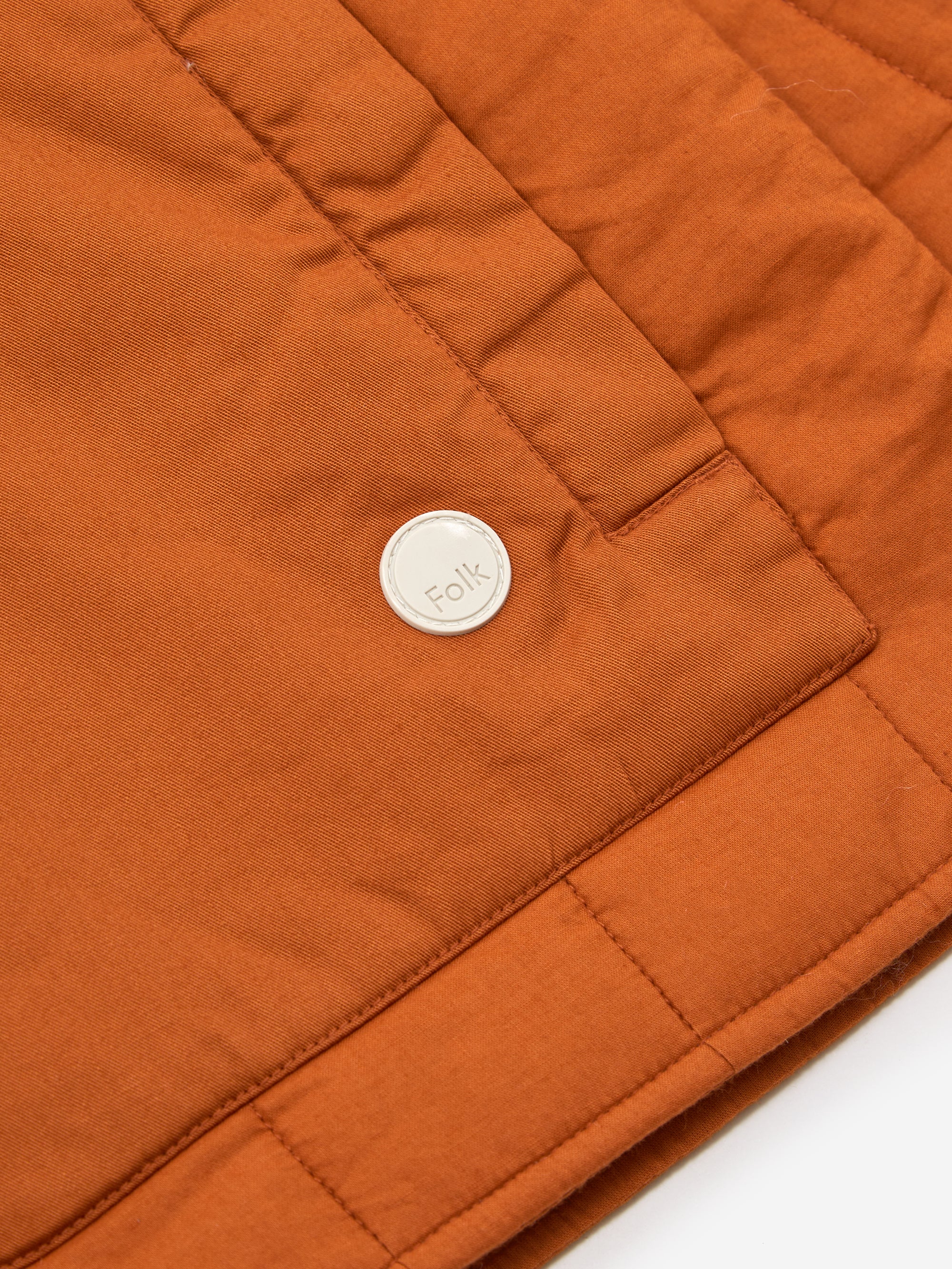 Folk Wadded Curve Jacket - Copper - Image 6