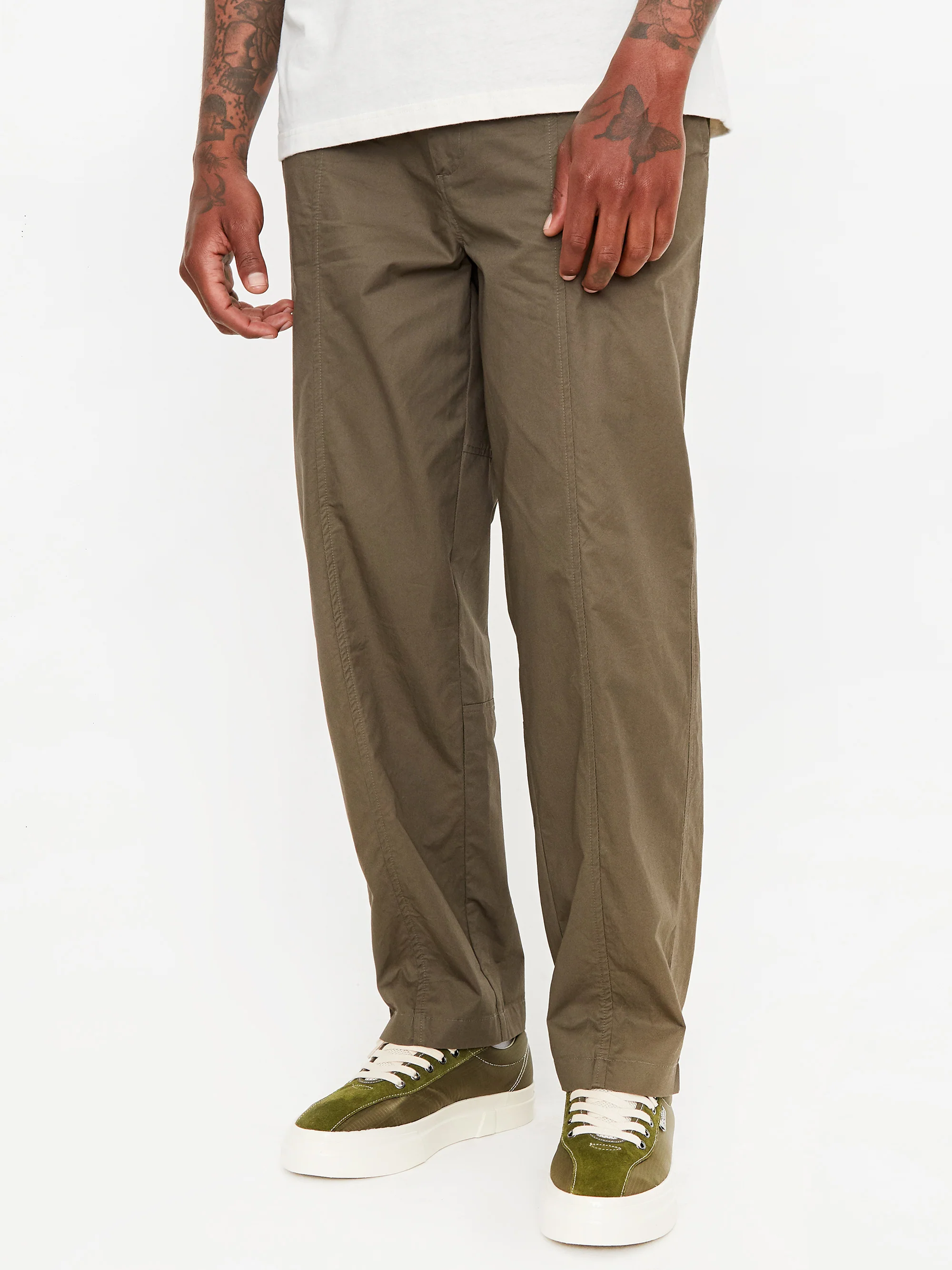 Folk Woven Tech Trouser - Coffee - Image 6